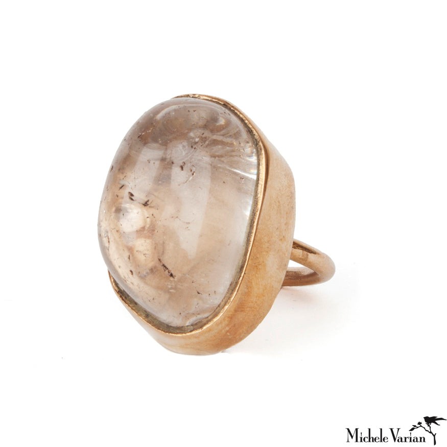 Elegant Bronze Quartz Ring for Women - Handmade Boho Jewelry - Perfect for Everyday Wear & Special Occasions