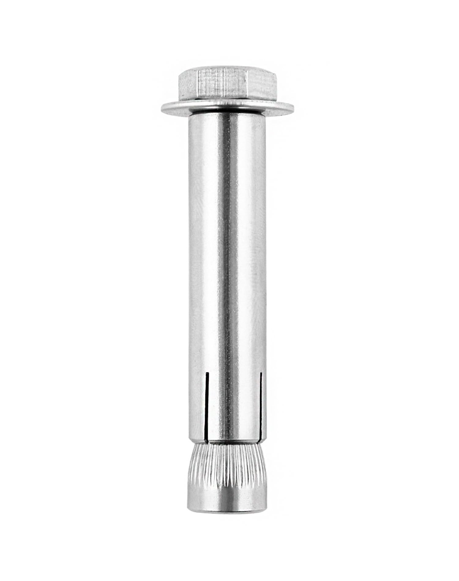 QWORK 304 Stainless Steel External Hex Expansion Bolts M8x60mm (20 Pcs) - Corrosion Resistant Concrete Anchors for Masonry, Brick & Drywall - Perfect for Construction, Home Improvement & DIY Projects