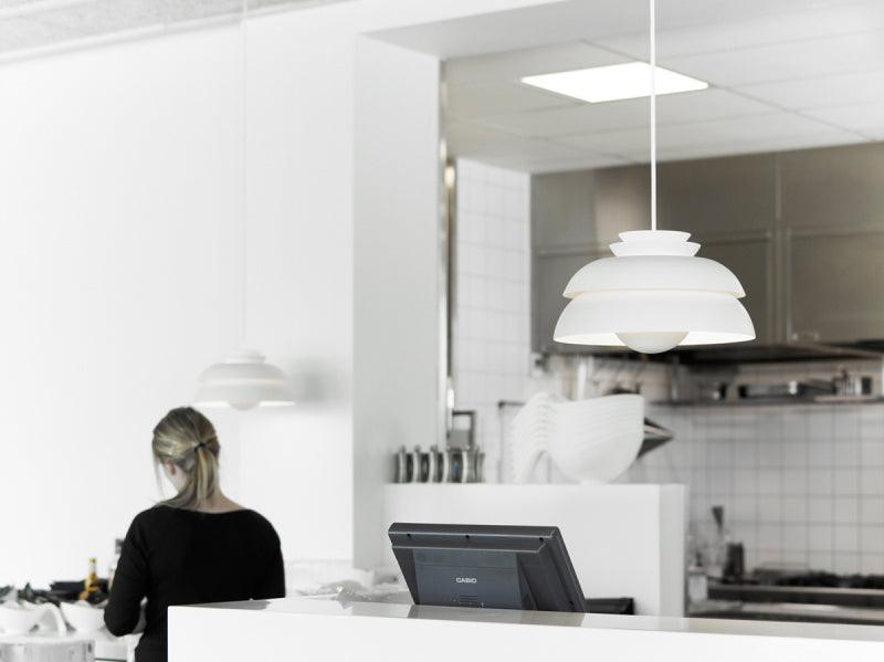 Modern LED Pendant Light for Kitchen Island & Dining Room - Adjustable Hanging Chandelier with Dimmable Warm White Light - Perfect for Home Decor, Restaurants, and Cafe Lighting