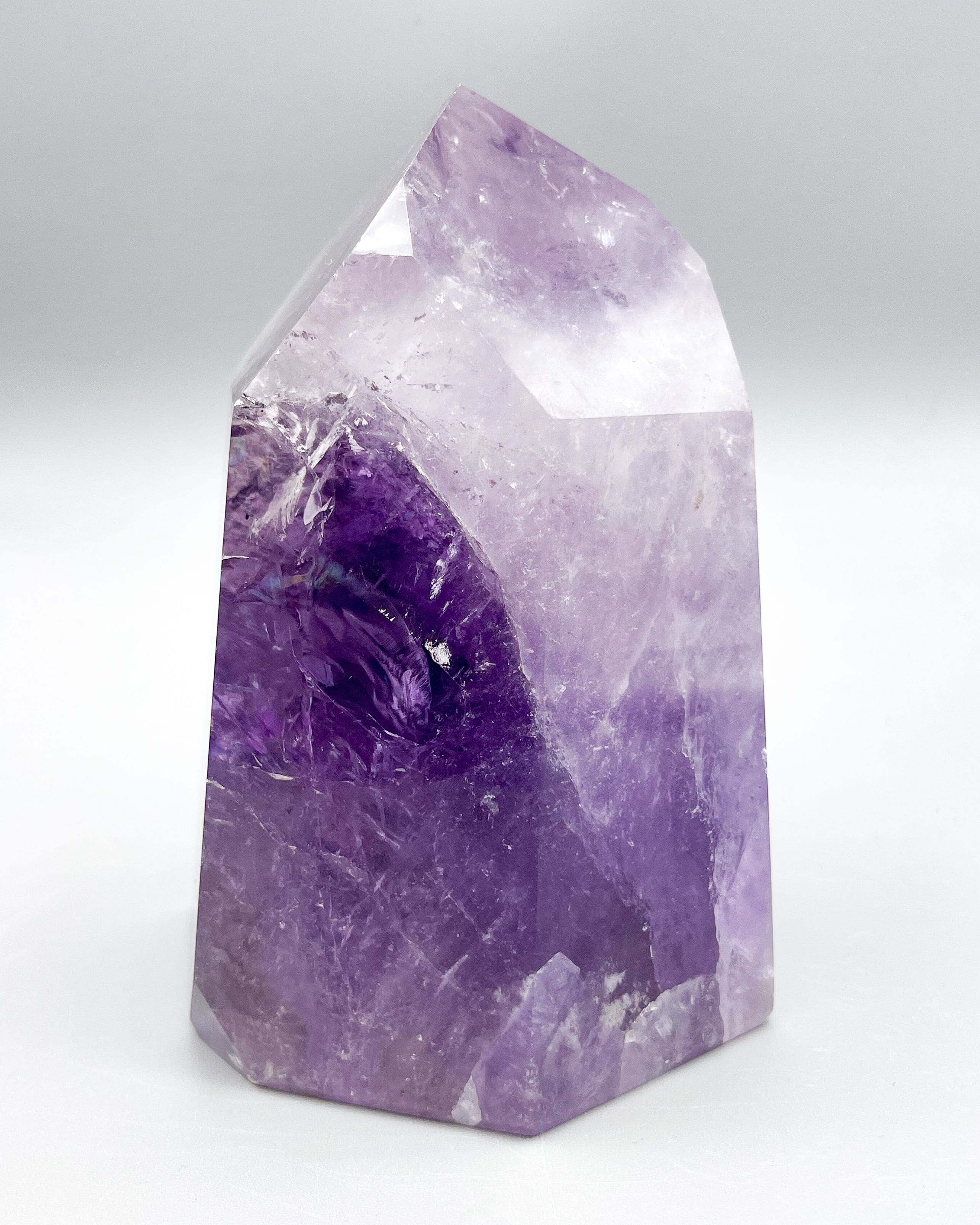 Natural Amethyst Single Point Crystal Carving - Healing Stone for Meditation, Reiki & Energy Work - Perfect for Home Decor & Spiritual Practices