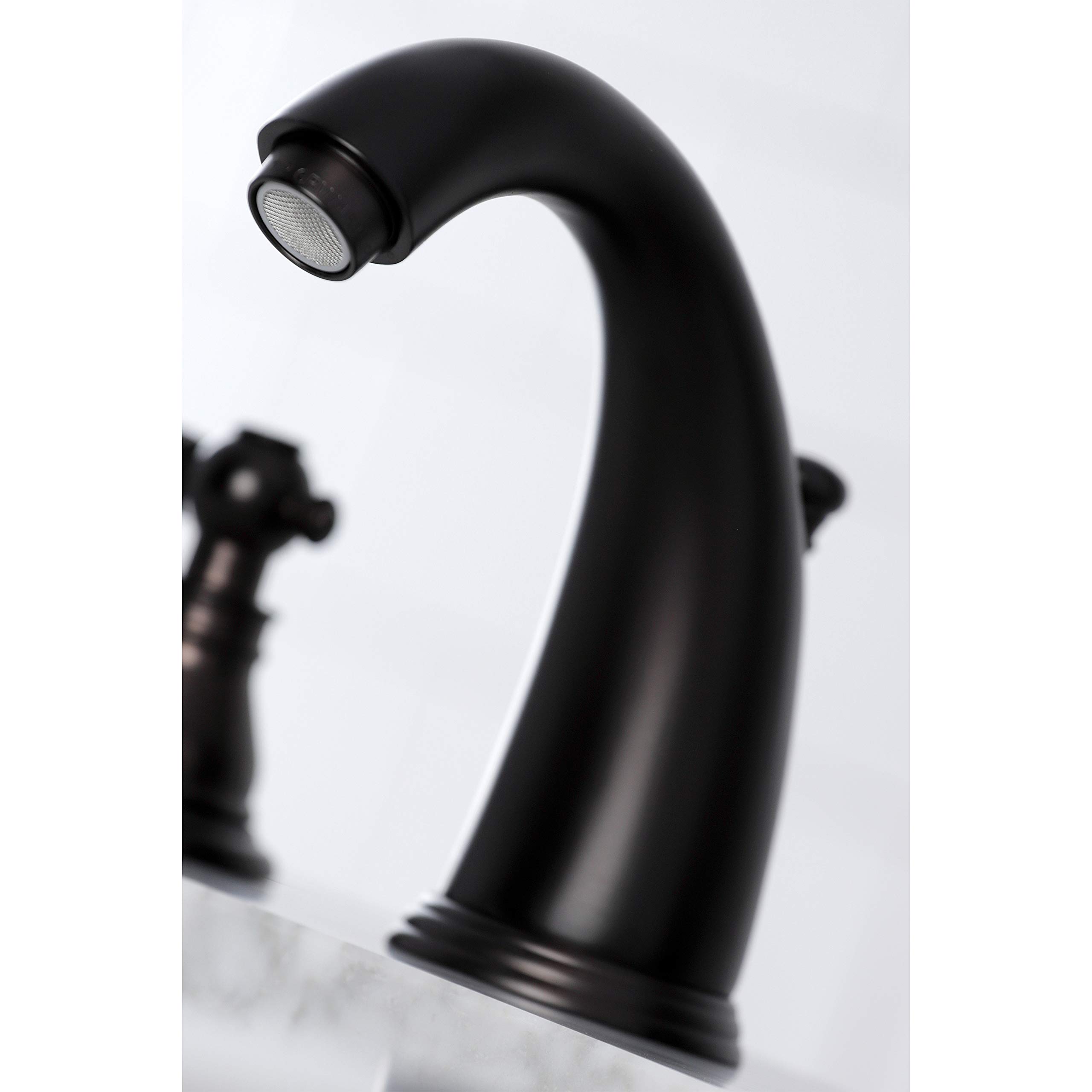 Kingston Brass KB985AKL Duchess Widespread Bathroom Faucet - Oil Rubbed Bronze Finish - 14.26 x 5.75 x 4 Inches - Elegant Sink Faucet for Bathroom Vanity or Powder Room