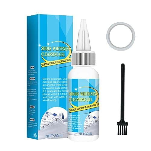 100g White Shoe Cleaner Gel - Whitening & Cleansing for Sneakers, Shoes with Brush & Tape Kit | Perfect for Cleaning, Restoring & Brightening White Shoes at Home