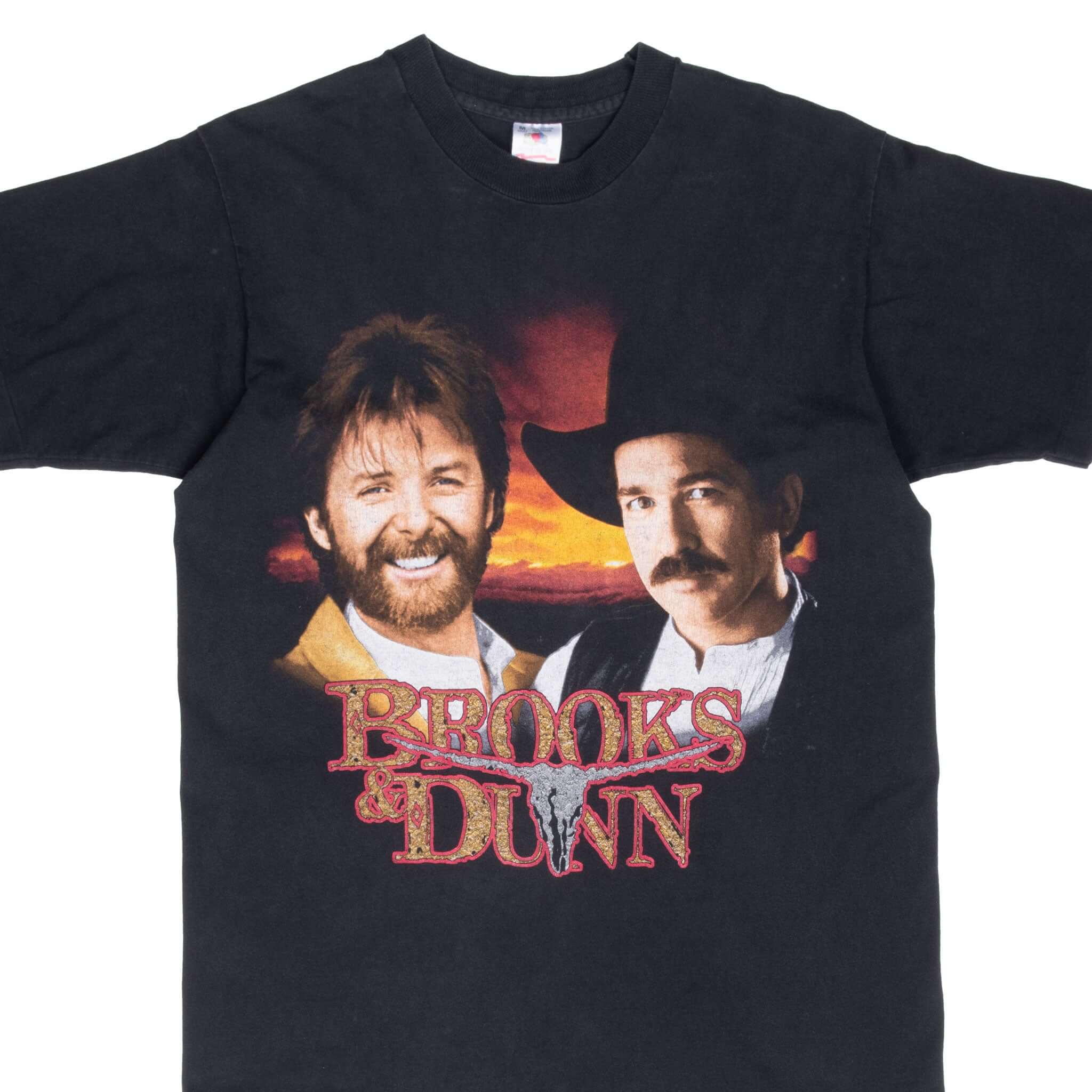 Vintage Brooks & Dunn Waiting on Sundown Tour 1990s T-Shirt - Medium Size, Made in USA - Perfect for Concerts, Country Music Fans & Retro Fashion Lovers