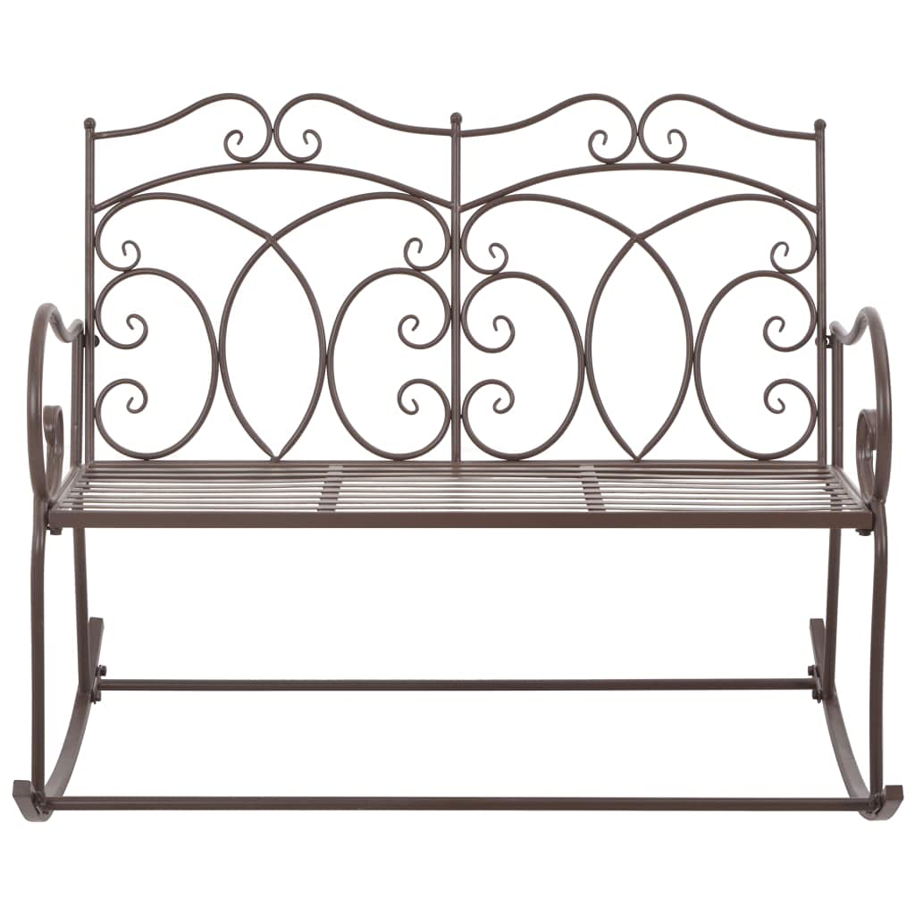 Antique Brown Iron Garden Bench 40.9