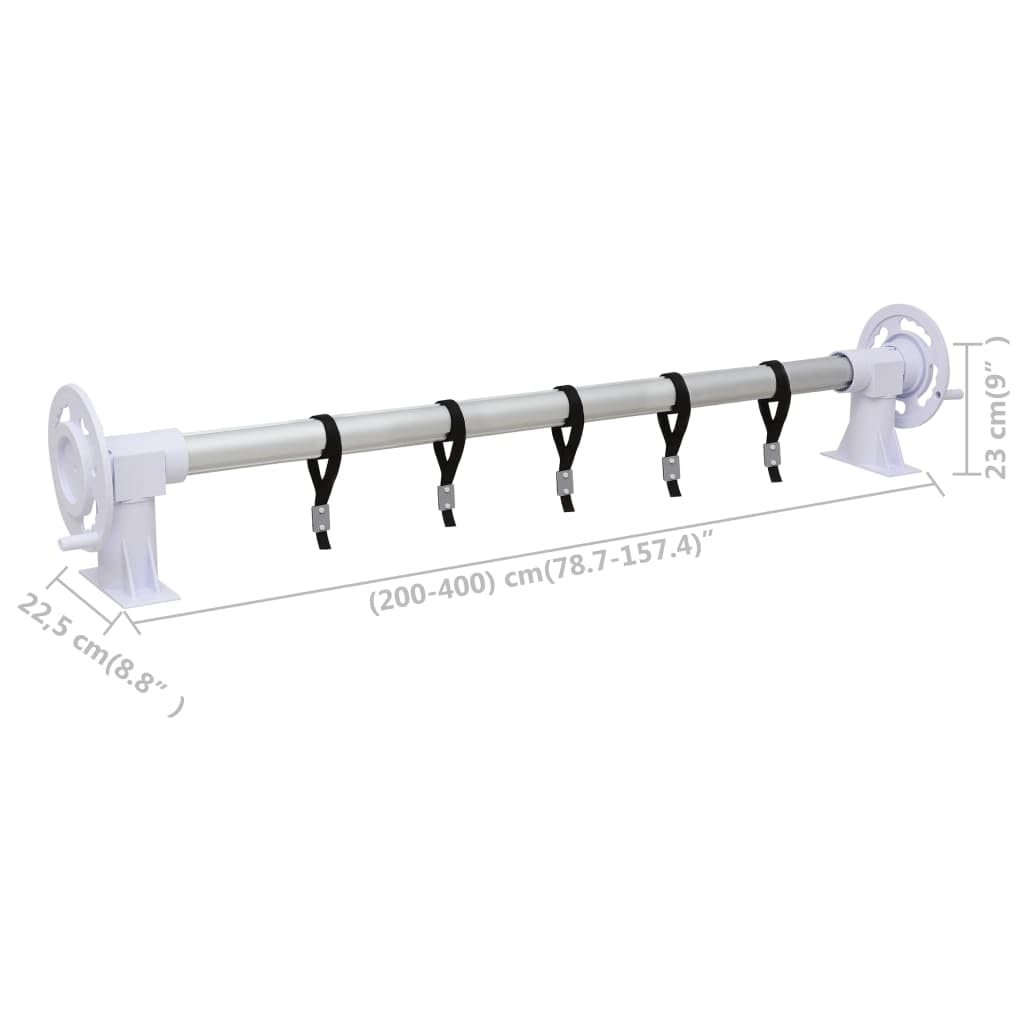 Durable Pool Cover Roller with Heavy-Duty Plastic Base – Easy Pool Cover Storage & Protection for Inground & Above Ground Pools