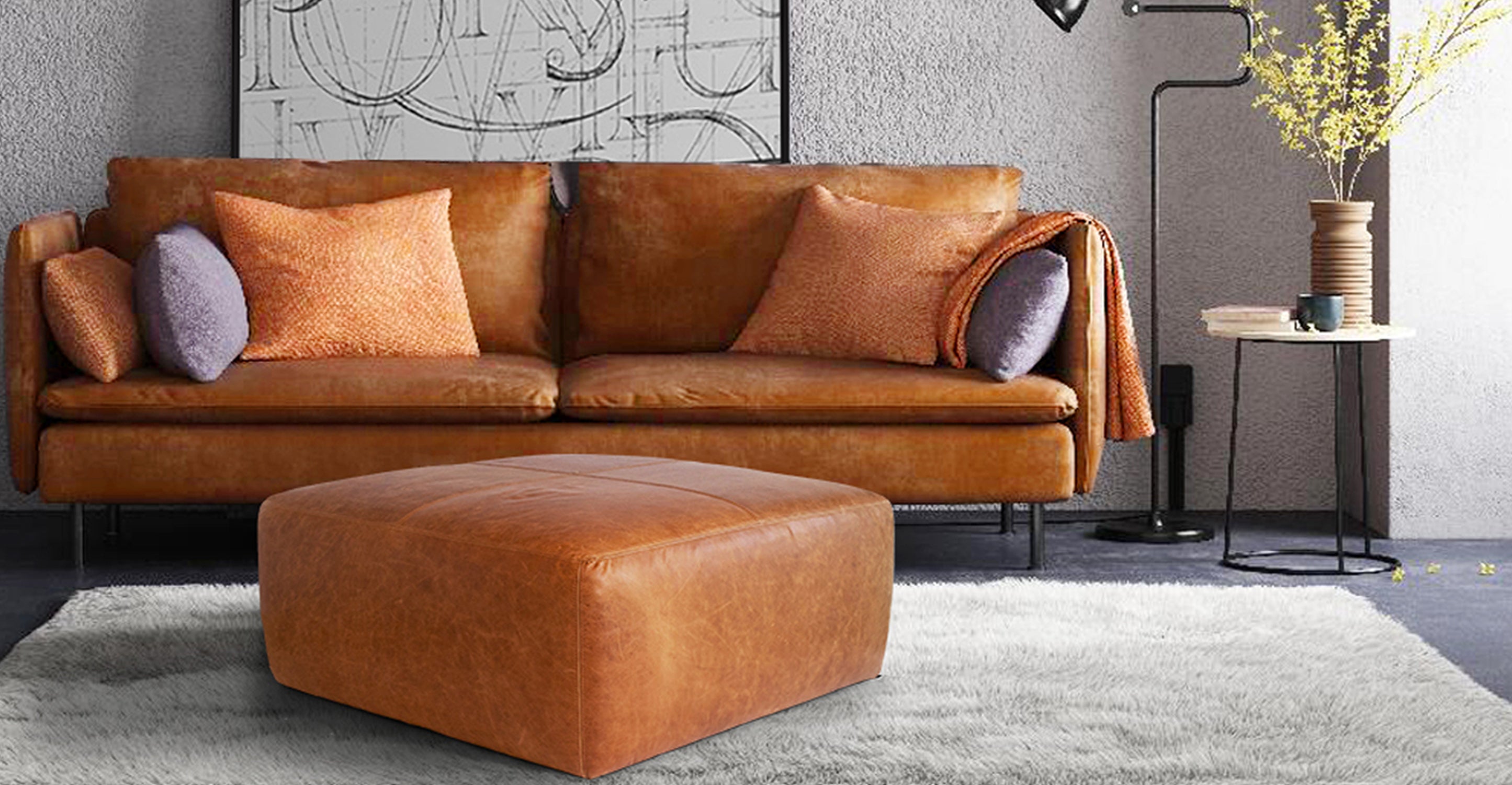 Sequoia Ottoman - Stylish and Comfortable Footstool for Living Room, Bedroom, or Office - Perfect for Relaxing, Reading, or Extra Seating