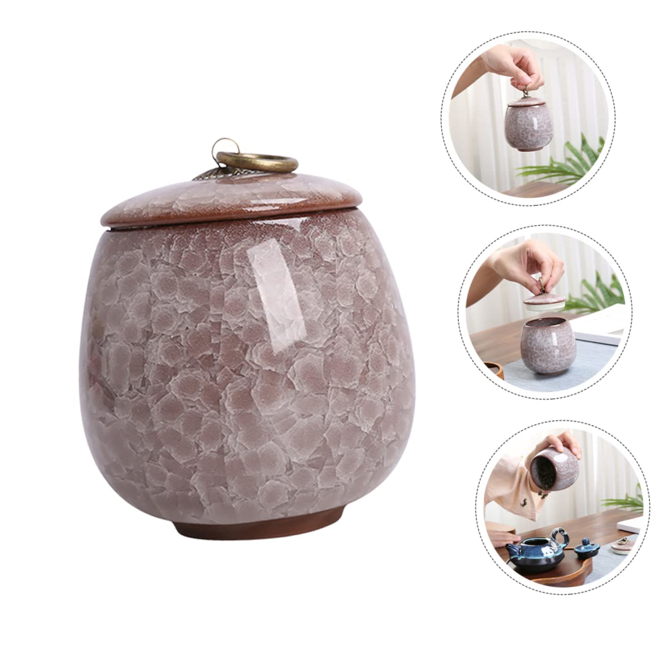 Beavorty Ceramic Nail Dip Powder Kit with Storage Lid - Multi-Purpose Nail Art Tool for DIY Manicures & Tea Storage | Perfect for Home Salons & Gift Giving