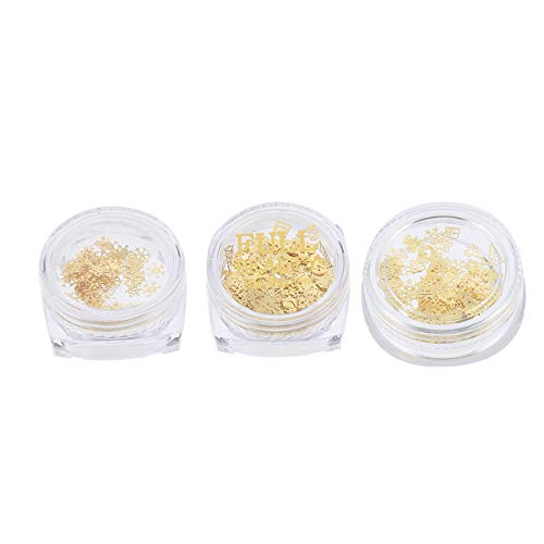 3 Pack Snowflake Nail Art Sequins - Premium Christmas Nail Decals for Holiday Nail Designs - Perfect for DIY Manicures, Party Nails & Festive Nail Art