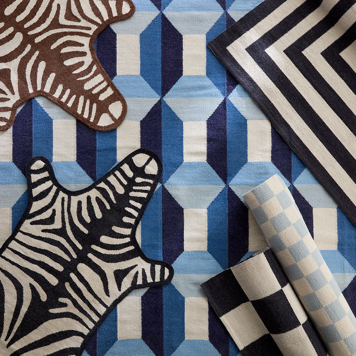 Stylish Zebra Flatweave Rug - Soft & Durable Non-Slip Area Rug for Living Room, Bedroom, or Nursery - Perfect for Boho, Modern & Farmhouse Decor