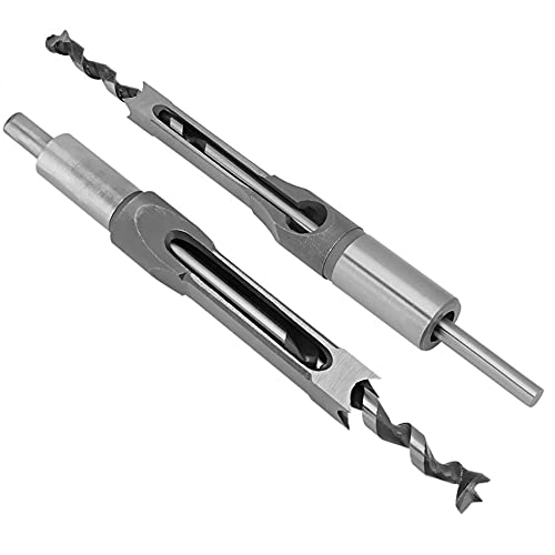 16mm Square Hole Mortiser Drill Bit Set - 10mm & 16mm Woodworking Chisel Drill Bits for Electric Drills - Perfect for DIY Furniture Making, Cabinet Installation, and Wood Joinery Projects
