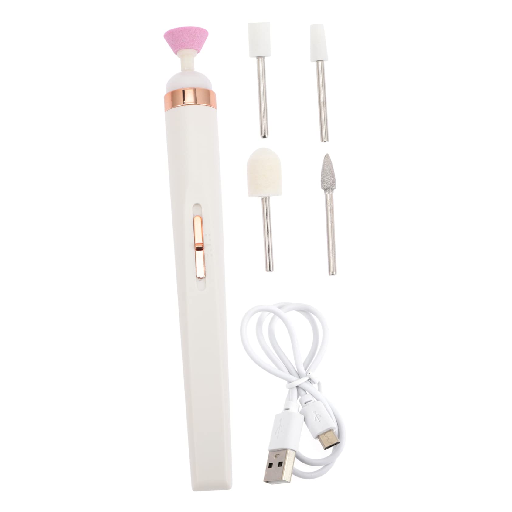 Professional Cordless Electric Nail Drill Machine for Manicure & Pedicure - Minkissy Rechargeable Nail Grinder with 6 Bits for Acrylic, Gel, Natural Nails - Perfect for Home Salon & Nail Art Enthusiasts