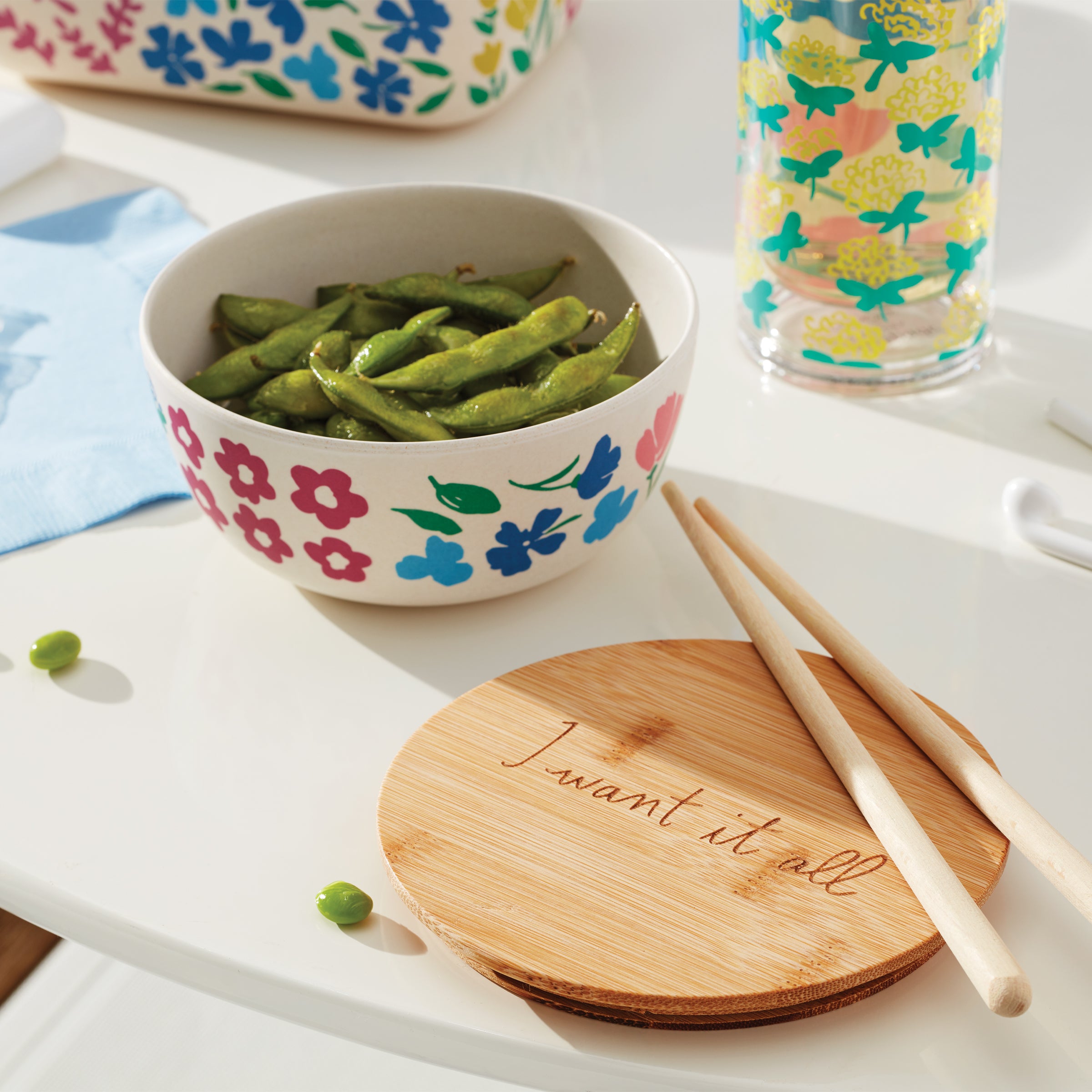 Floral Fields Bowl - Elegant Ceramic Serving Bowl for Salads, Pasta, and Fruit | Perfect for Dining, Entertaining, and Home Decor