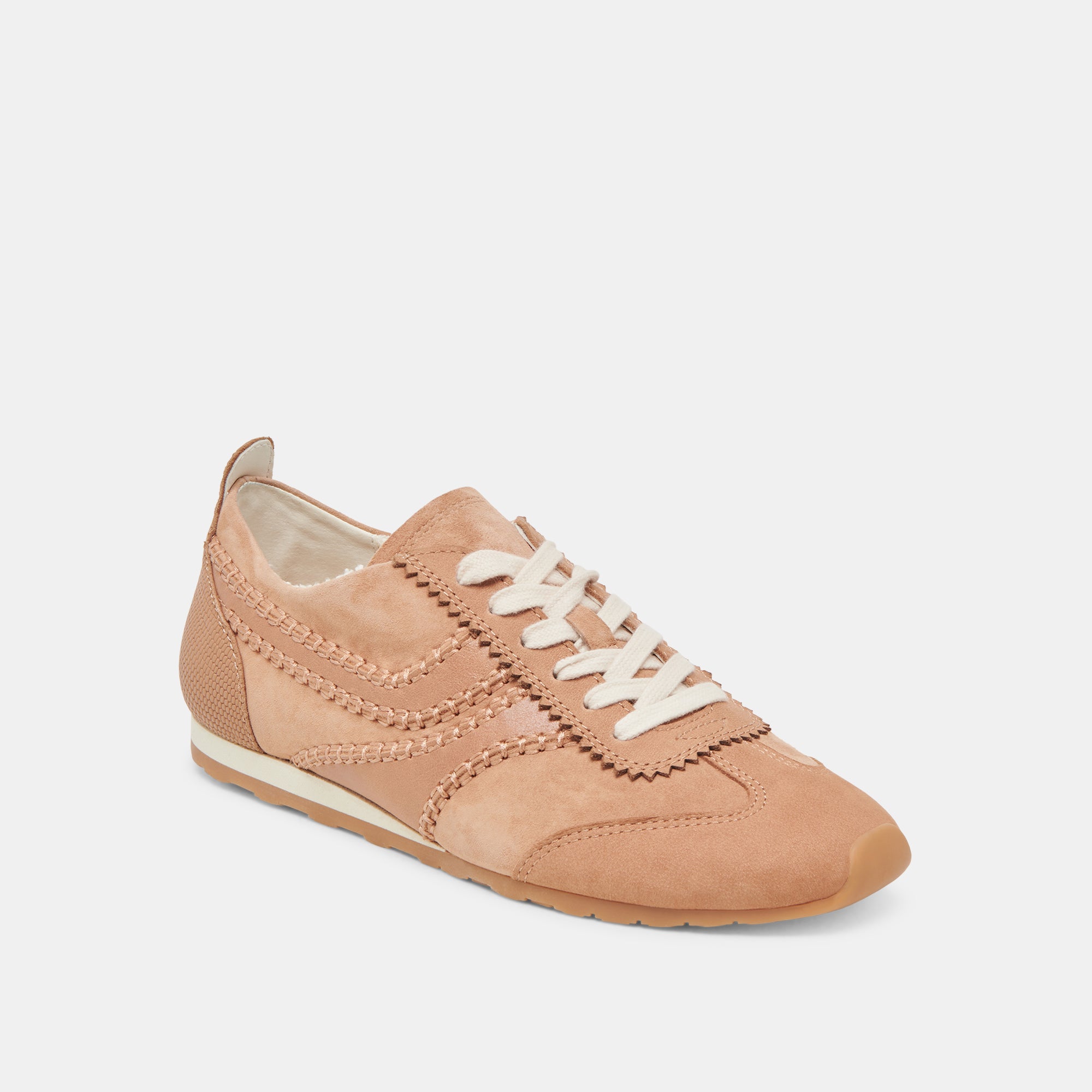 DELANY Women's Sneakers - Comfortable Toffee Nubuck Casual Shoes for Walking, Running & Everyday Wear | Fashionable & Lightweight Footwear for Women