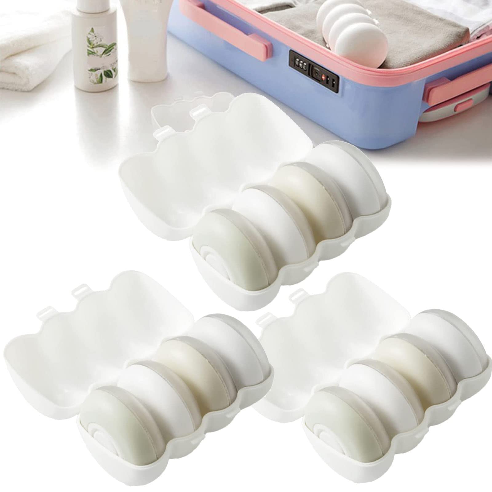 FY666 4-Piece Travel Portable Lotion Bottle Set - Leak-Proof Press-Type Shower Gel & Shampoo Containers, Reusable Cosmetic Storage Box for Toiletries | Perfect for Camping, Gym, Business Trips & Vacation Travel Accessories