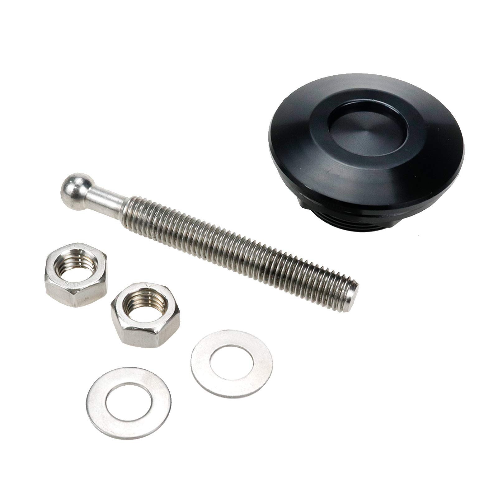 2 Pcs 2.45-Inch Quick Release Push Button Hood Pins - Racing Car Engine Bumper Hood Lock Latch Kit for Fast Access & Security | Perfect for Track Days, Off-Roading & Vehicle Maintenance