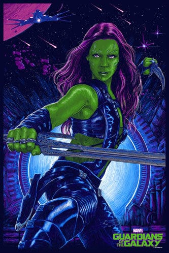 Gamora Vance Kelly Poster - High-Quality Marvel Guardians of The Galaxy Wall Art Print - Perfect for Home Decor, Office, or Gift for Marvel Fans