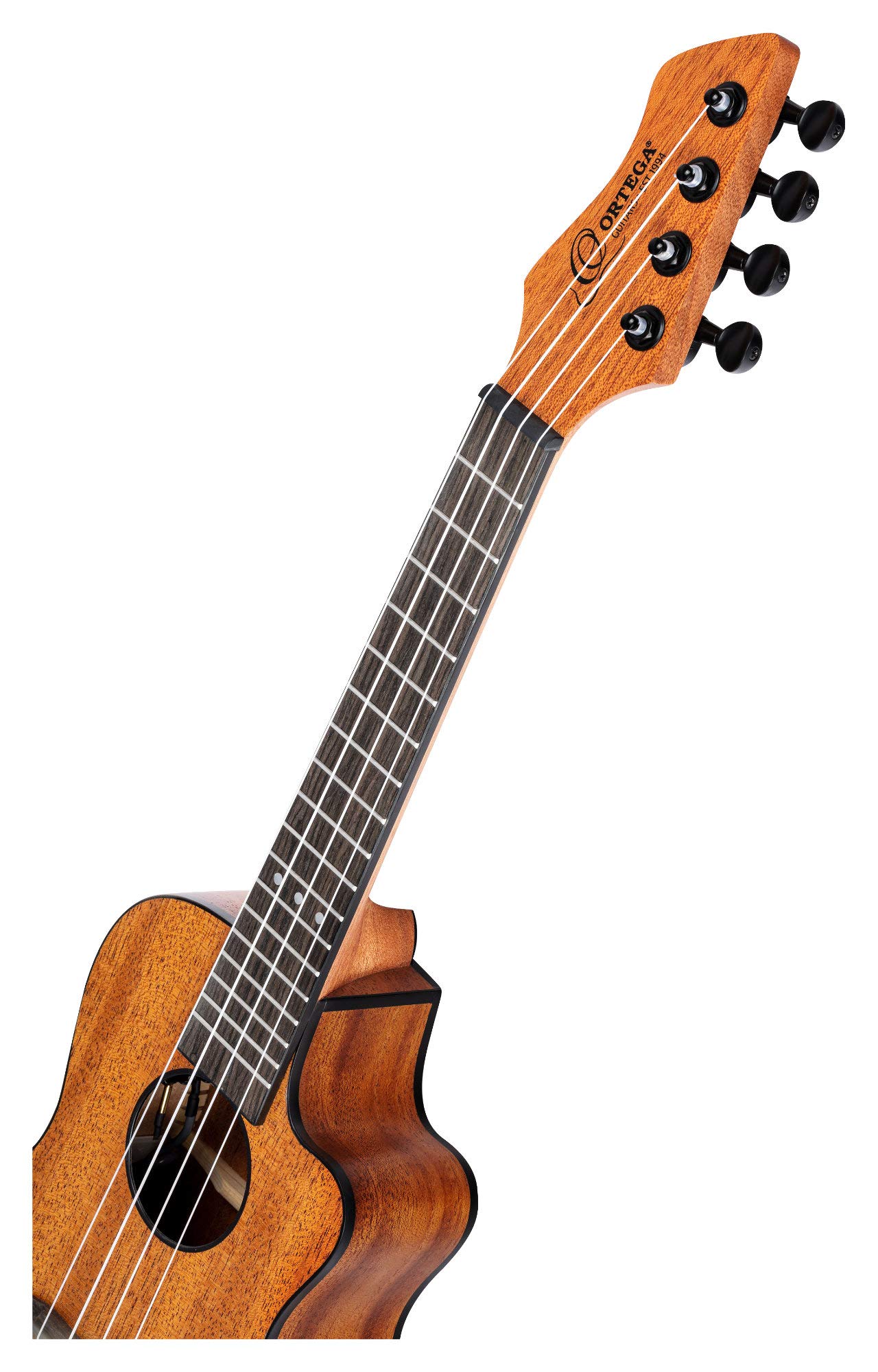 Ortega Horizon Series RUHZ-CE-MM 4-String Concert Acoustic-Electric Ukulele with Reverse Headstock - Right-Handed Natural Finish | Perfect for Live Performances, Studio Recording & Travel Musicians