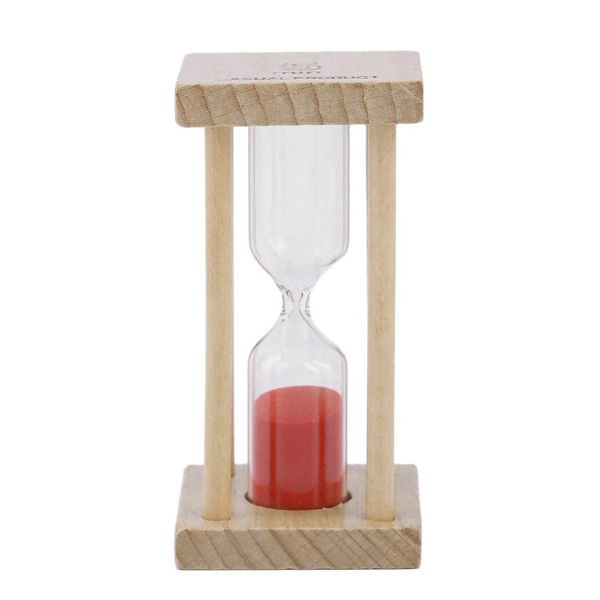 Wooden Hourglass Sand Timer - 3 Minute Kids Tooth Brushing Timer, Bathroom & Bedroom Decor, Perfect for Teaching Time Management and Home Decoration | Ideal for Kids' Bathroom, Living Room, Nursery, and Office Desk Decor