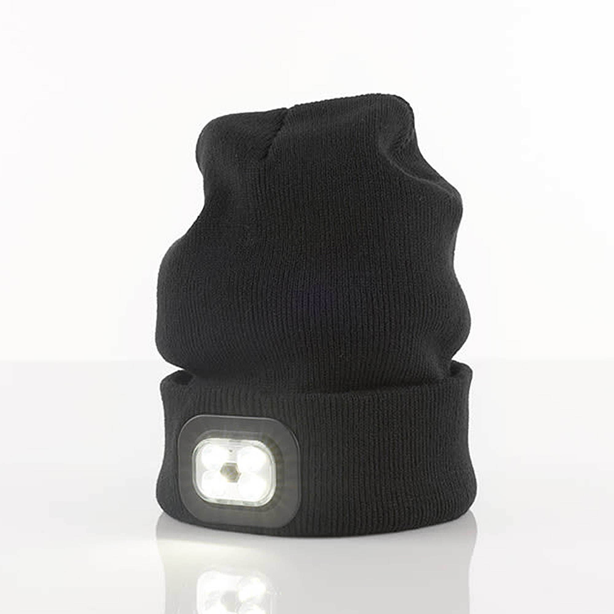 LED Headlamp Hat - Rechargeable Adjustable Head Light for Camping, Hiking, Running & Outdoor Activities - Hands-Free Light Cap with 3 Modes (White/Red)