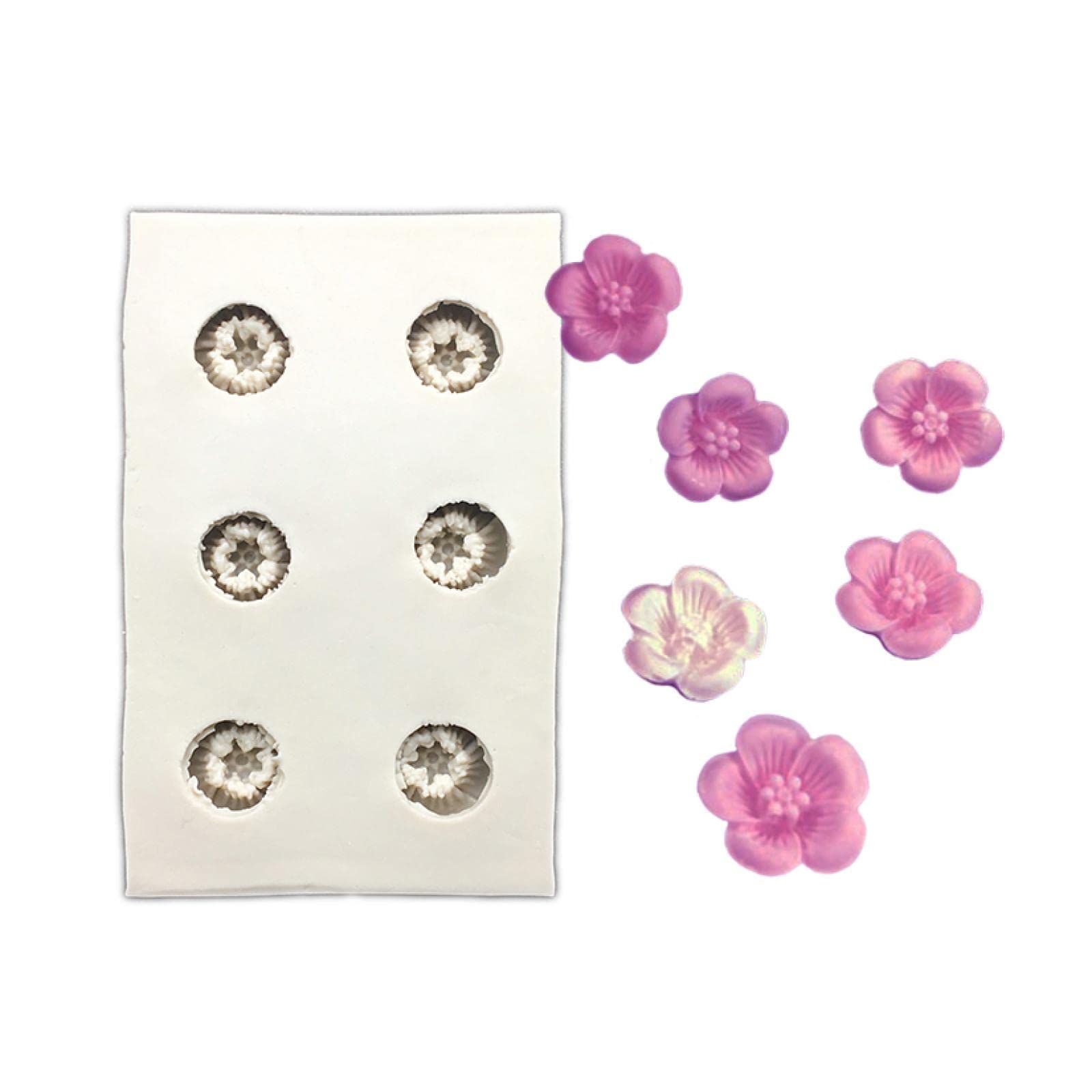 Peach Blossom Fondant Molds for Chocolate & Cupcake Decorating - Premium Silicone Baking Tools for Cakes, Desserts, and DIY Sweet Creations - Perfect for Birthday Parties, Weddings, and Home Baking
