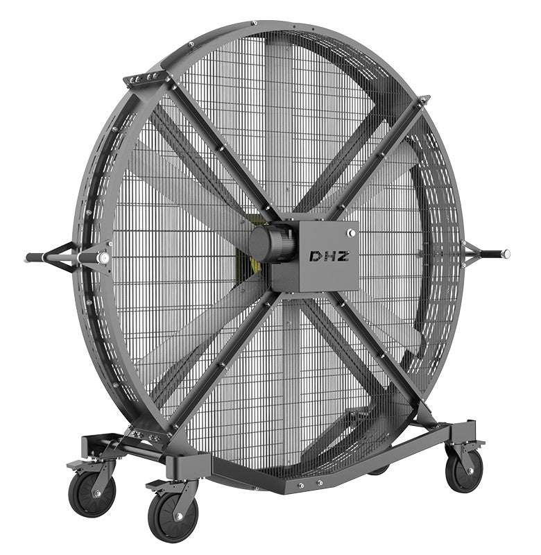 DHZ Standing Portable Gym Fan - High Velocity 3-Speed Floor Fan for Home, Office & Workout - Quiet Cooling for Exercise, Yoga & Fitness Studios