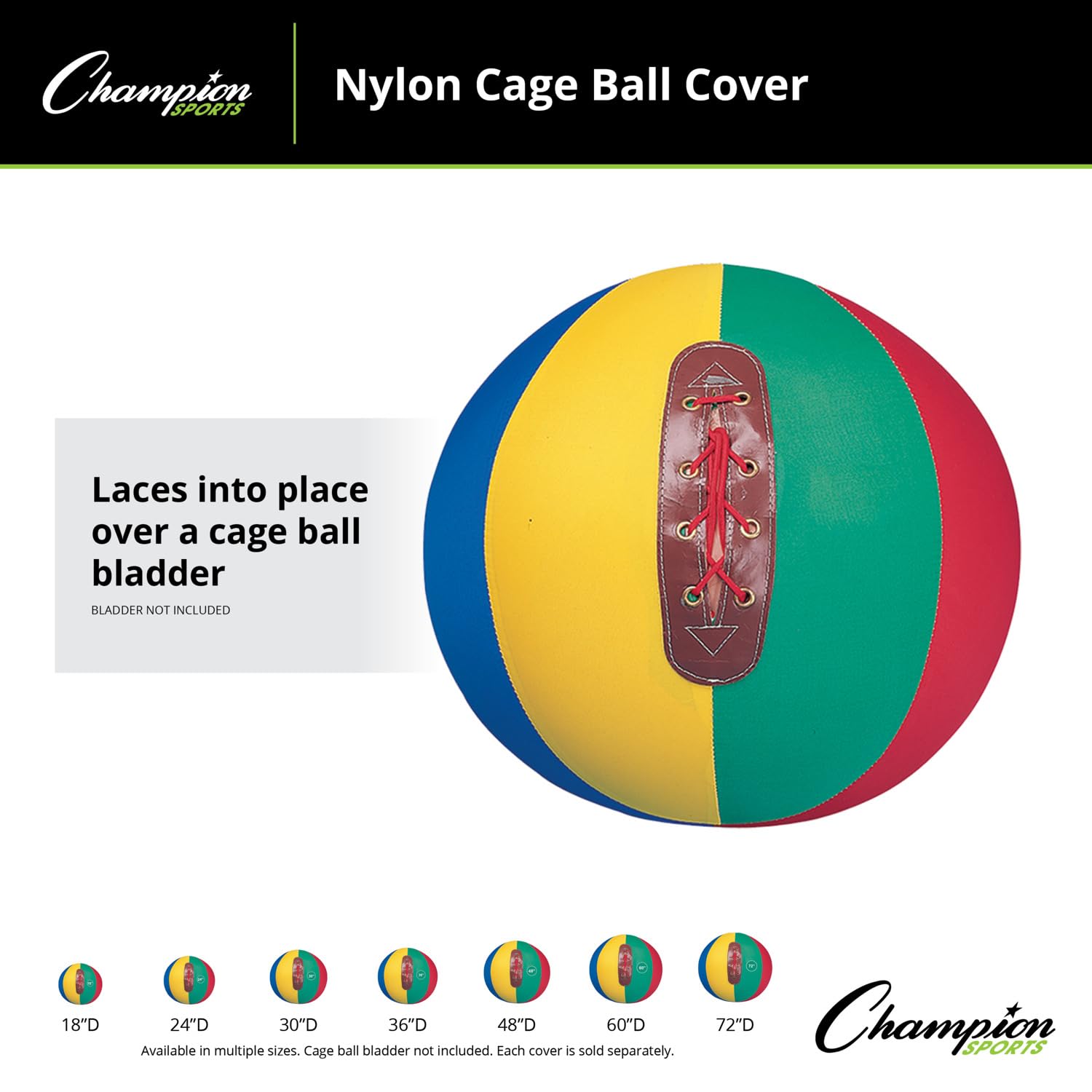 Champion Sports Cage Ball Cover - Durable Basketball Net Protector for Outdoor & Indoor Courts - Perfect for Gym, School, and Backyard Play