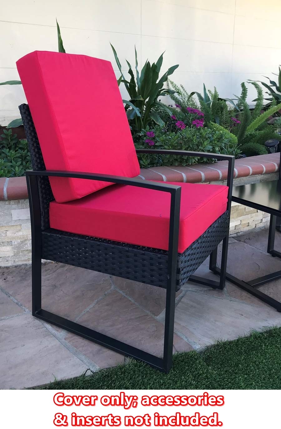 Premium Waterproof Outdoor Chair Cushion Covers - Lava Red (22