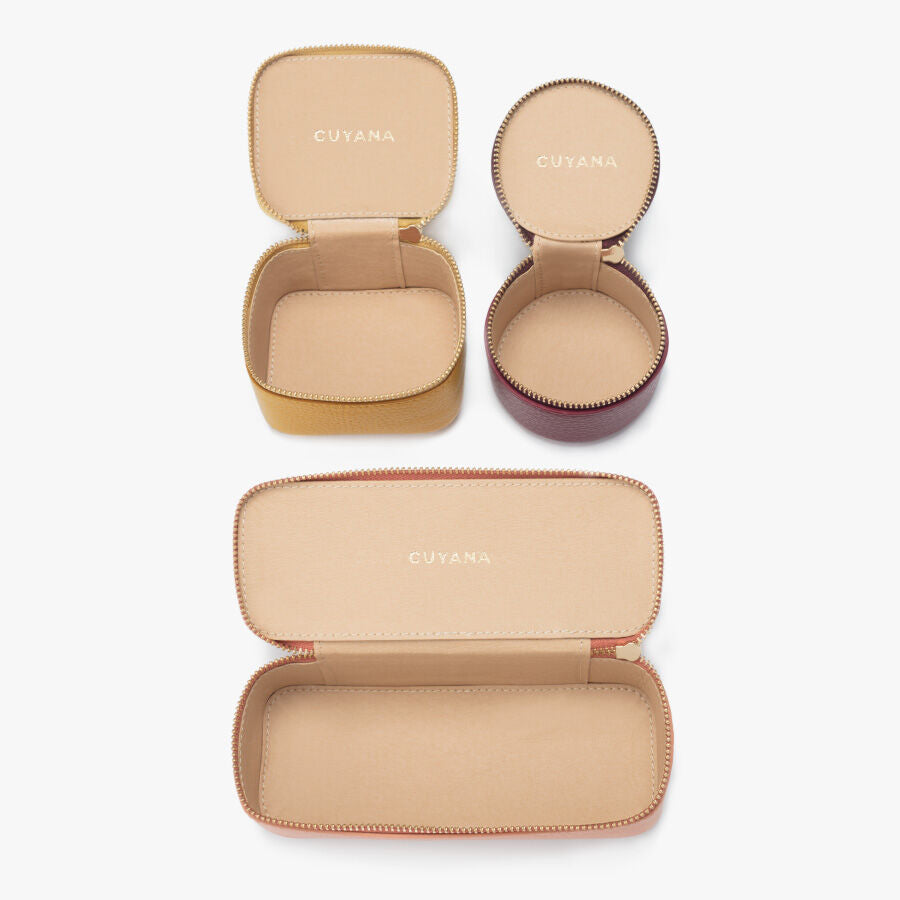 Premium Mini Leather Organizer Set - Compact Wallet, Card Holder & Keychain Organizer - Perfect for Travel, Office & Everyday Essentials
