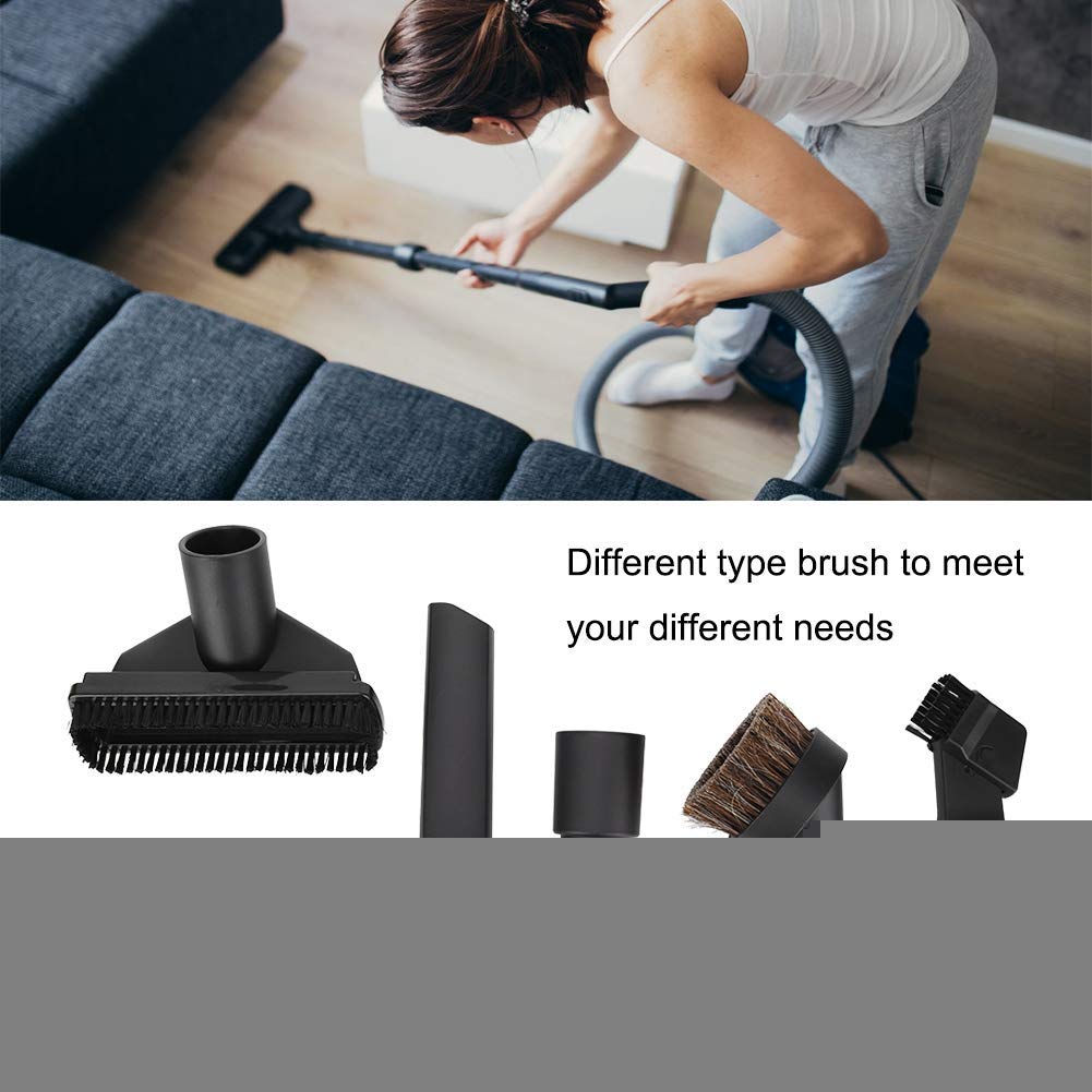 AUNMAS 6-Piece Universal Vacuum Cleaner Accessories Kit - Suction Brush, Adapter & Floor Care Attachments for All Major Vacuum Brands | Ideal for Hardwood, Carpet & Pet Hair Cleaning