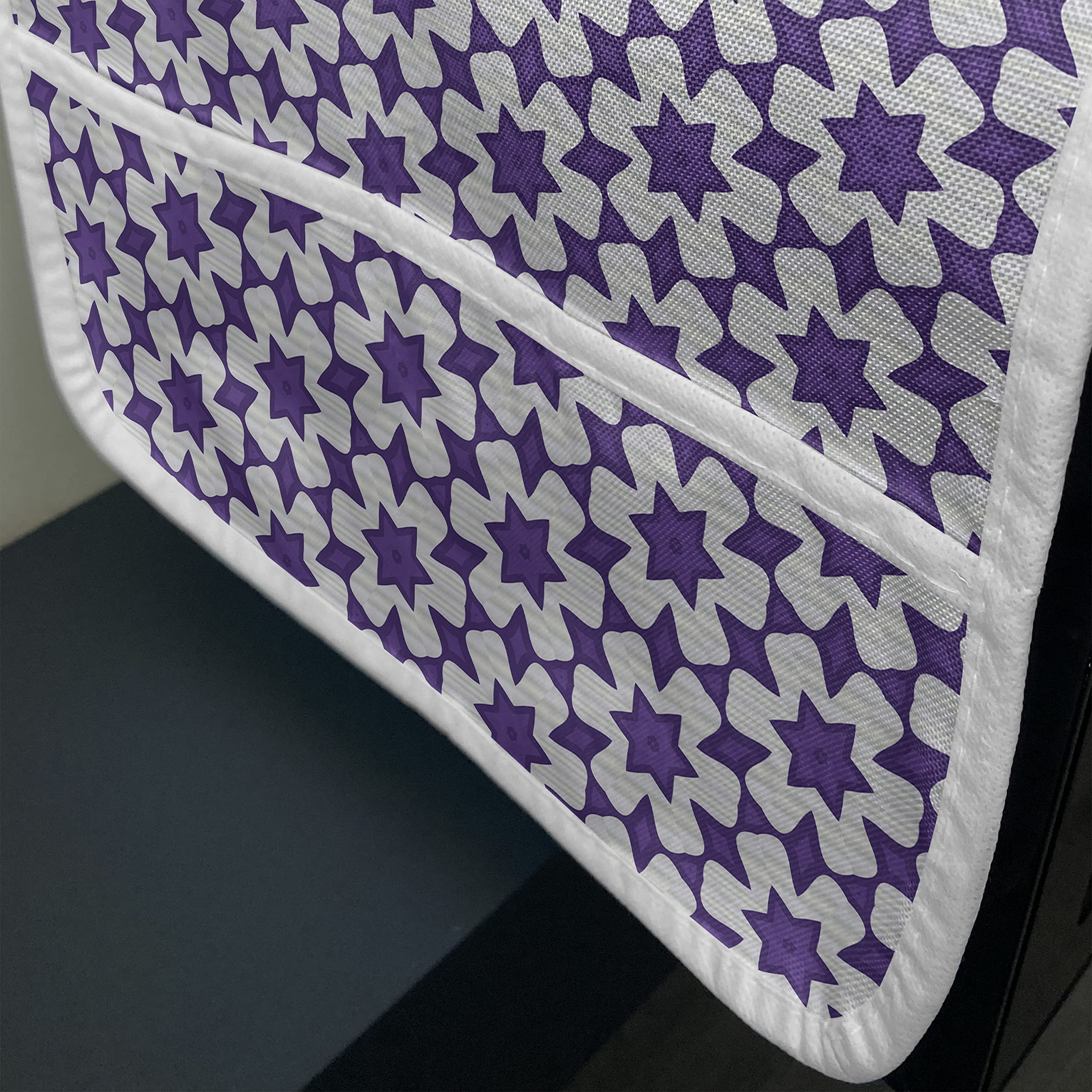 Ambesonne Art Deco Microwave Cover - Vintage Star & Geometric Design Waterproof Kitchen Organizer with Pockets, 36