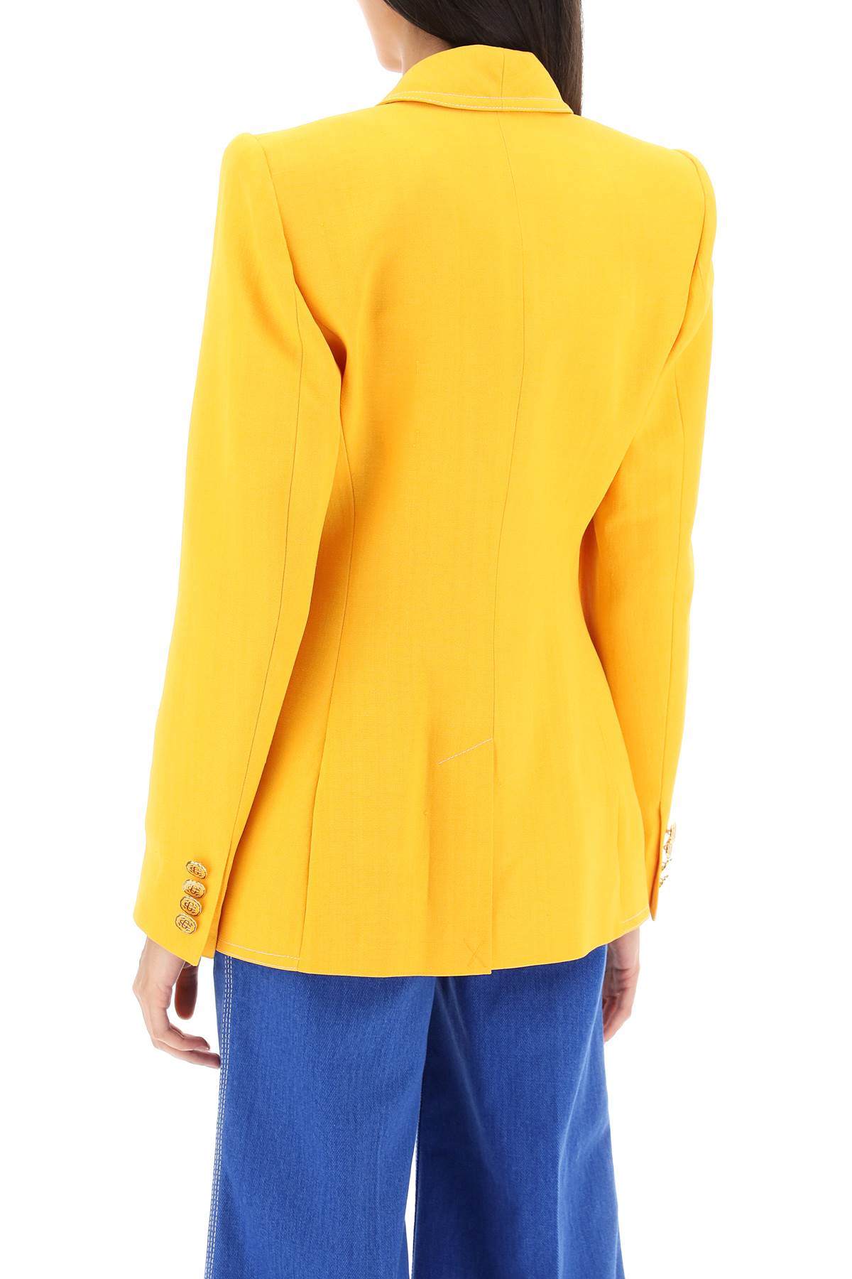 Casablanca Silk Blend Single Breasted Blazer for Women - Elegant Office Wear & Formal Occasions