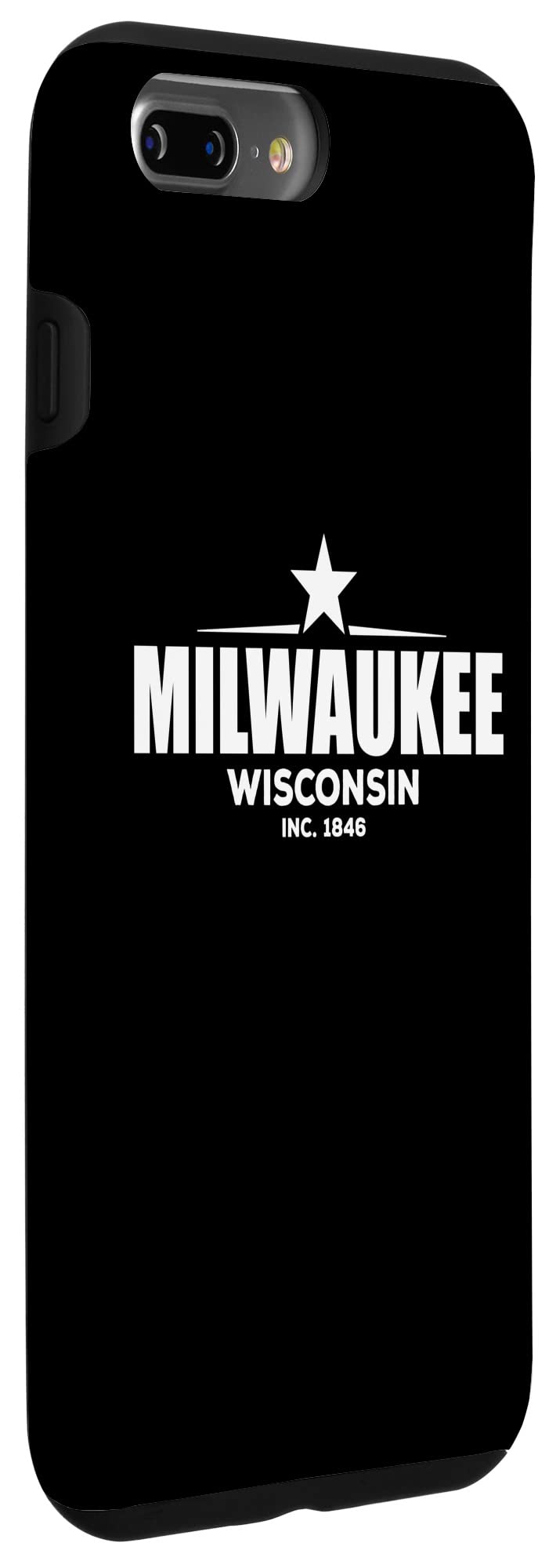 Premium Shockproof iPhone 7 Plus/8 Plus Case - Milwaukee Wisconsin Skyline Design - Durable Protection for Everyday Use & Outdoor Activities