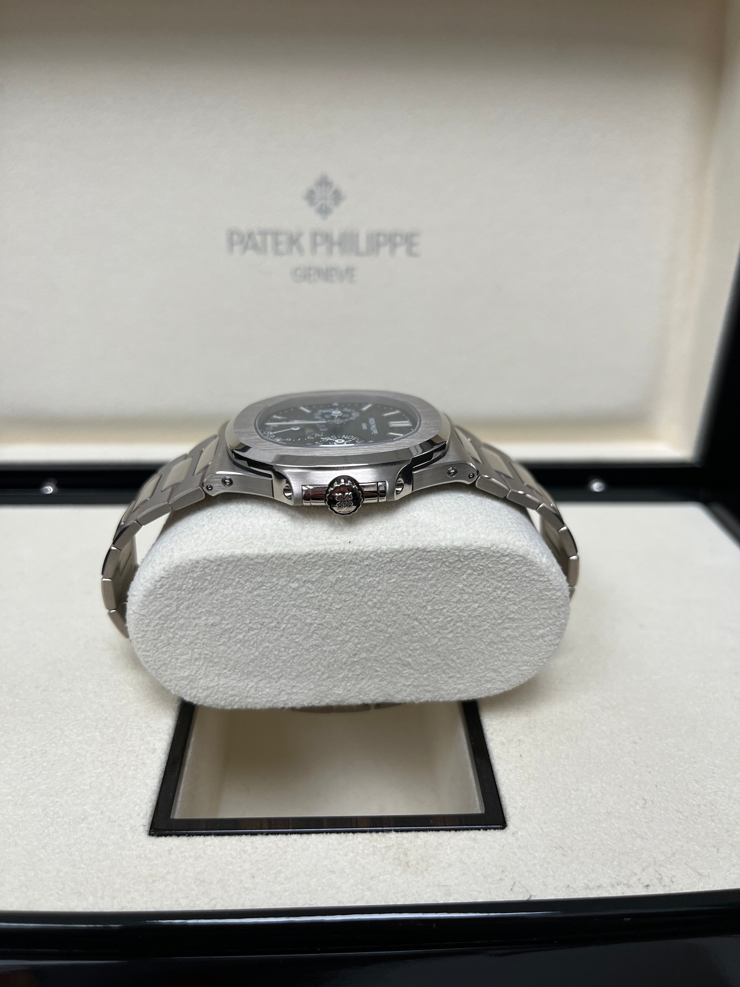 Patek Philippe Nautilus Perpetual Calendar Watch - 18K White Gold Case, Blue Sunburst Dial (Ref#5740/1G-001) | Luxury Swiss Timepiece for Men, Business Meetings & Special Occasions
