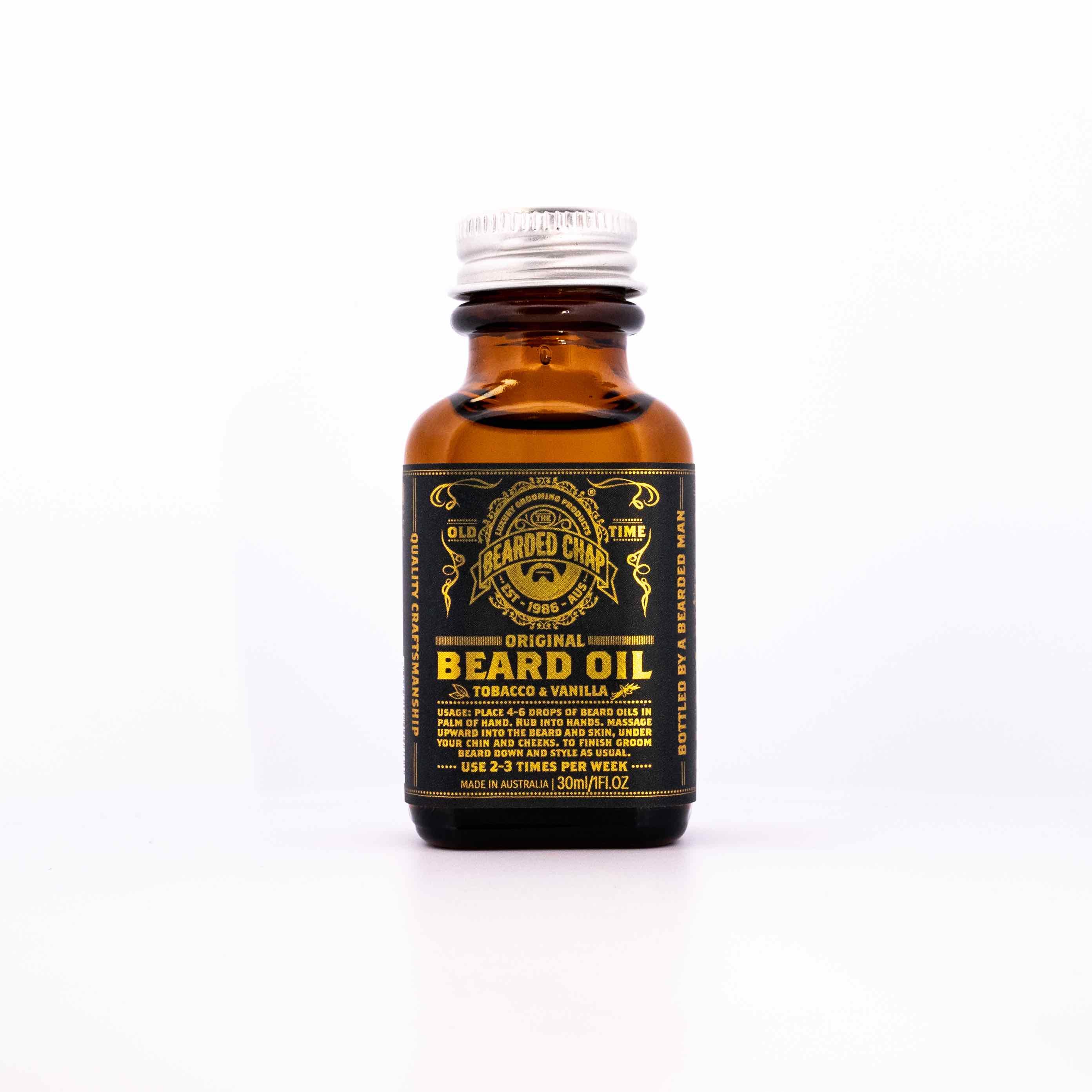 Premium Tobacco & Vanilla Beard Oil for Men - Natural Conditioning & Grooming - Perfect for Daily Use & Styling