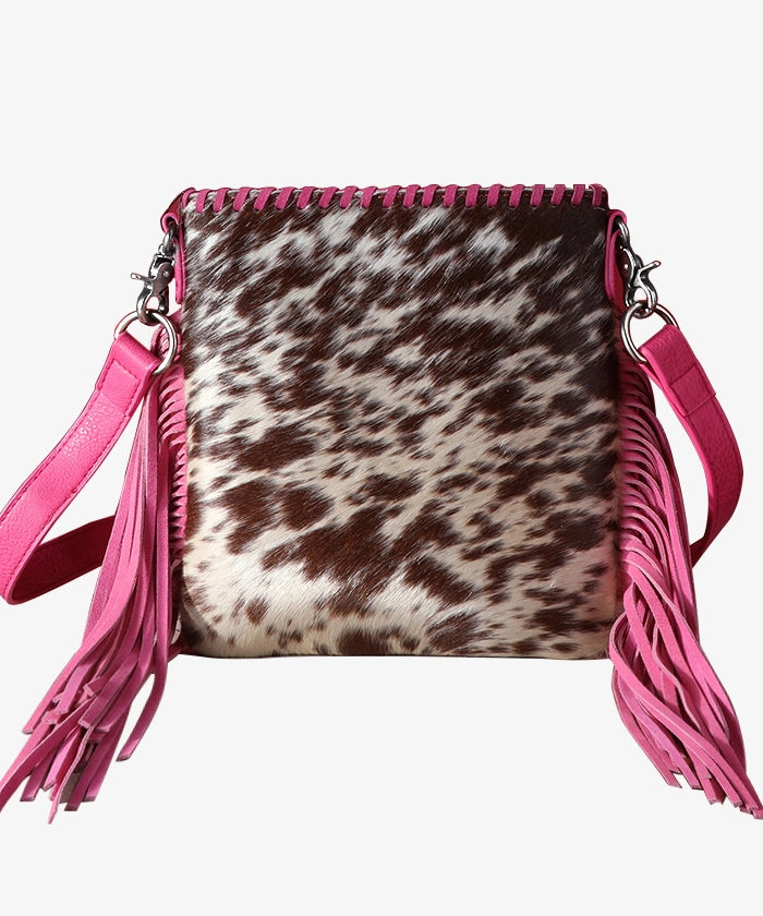Trinity Ranch Genuine Hair-On Cowhide Fringe Concealed Carry Crossbody Purse - Stylish Western Handbag for Women, Perfect for Daily Use, Travel & Country Music Festivals