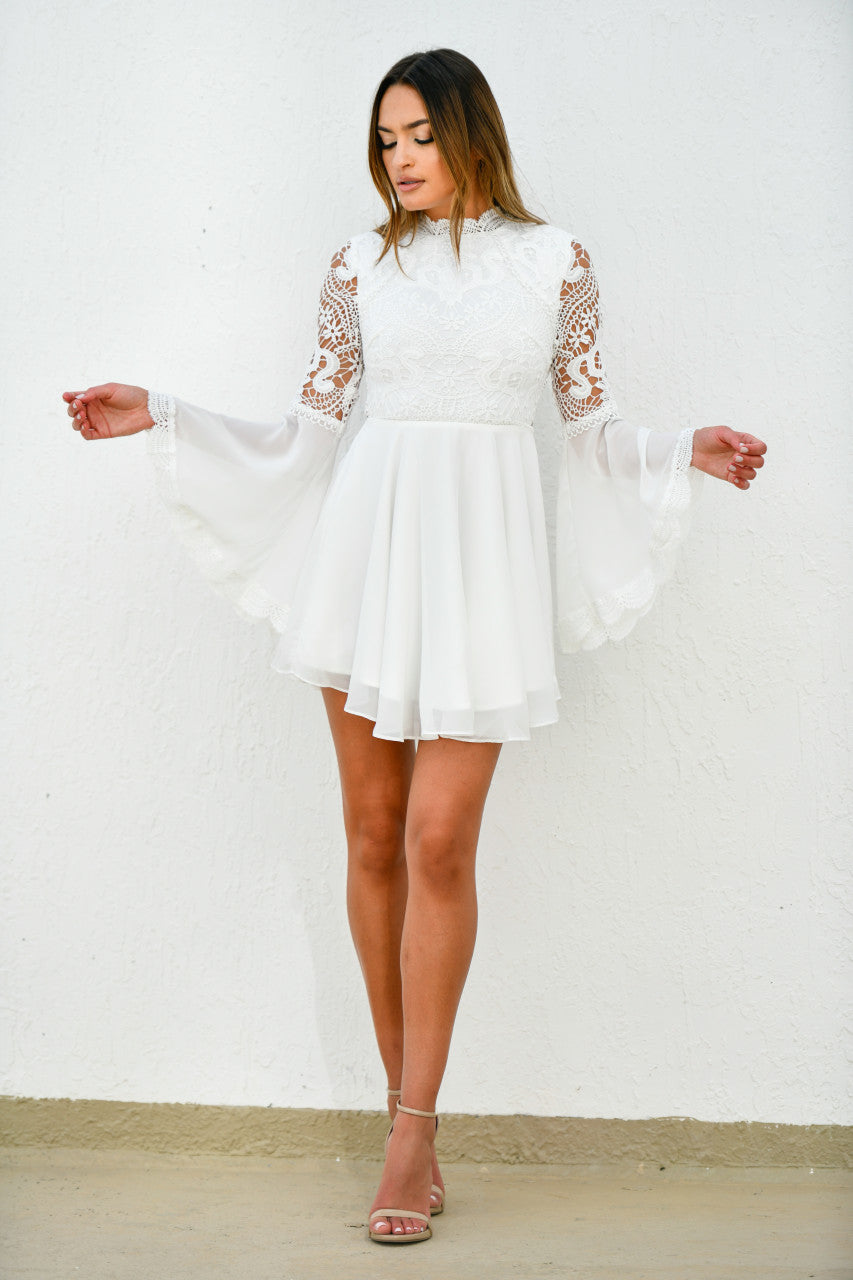 PAIGE DRESS for Women - Elegant White Summer Dress with Flowy Fit | Perfect for Beach Vacations, Date Nights & Outdoor Weddings