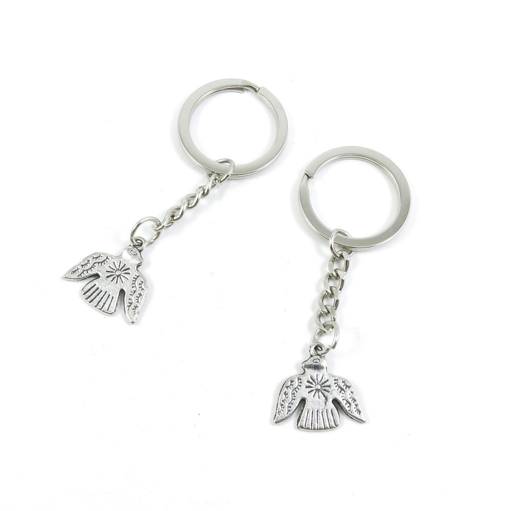 Antique Silver Tone Keychain - Bulk Wholesale Key Ring Tags for Car Keys, House Keys & Office Keys | Perfect for Key Organization, Gifts & Promotional Giveaways