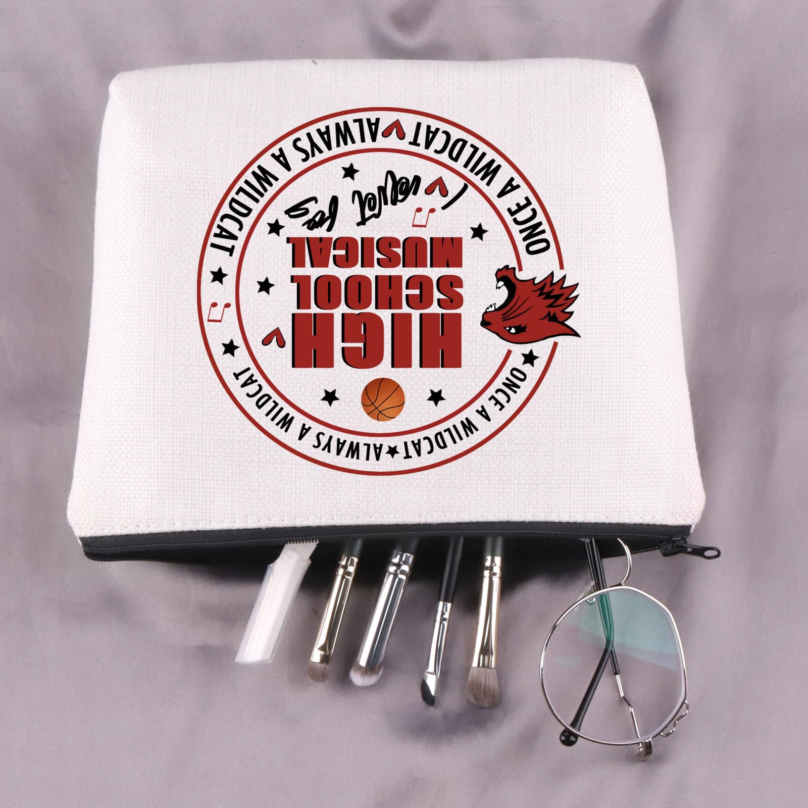 UJIMS High School Musical Series East High Wildcats Themed Makeup Bag - Perfect Gift for Theatre Fans & Musical Lovers (Great for School, Travel & Cosmetics Storage)