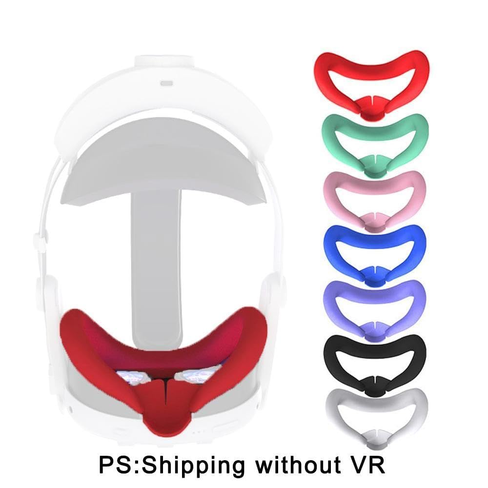 Meta Quest 3 VR Face Cover - Sweat & Dust Resistant Silicone Face Mask & Eye Pad Replacement Accessories for Enhanced Comfort - Perfect for Gaming, Fitness & Virtual Reality Experiences