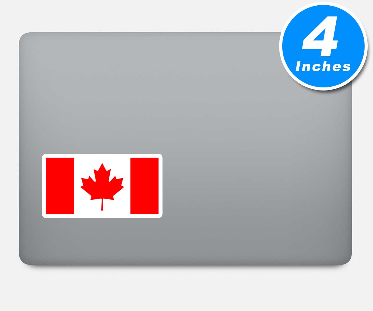 Premium 3-Pack Canadian Flag Stickers - Waterproof Vinyl Decals for Cars, Laptops, Windows & Outdoor Use - Patriotic Canada-Themed Decor for Home, Office & Travel - Easy to Apply & Remove (S140784-3Pack)