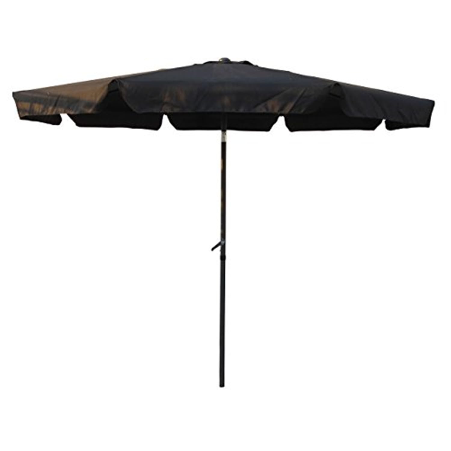 8FT Black Aluminum Outdoor Patio Umbrella - Heavy Duty Cantilever Market Umbrella for Poolside, Garden, Deck & Backyard - International Caravan Furniture Collection