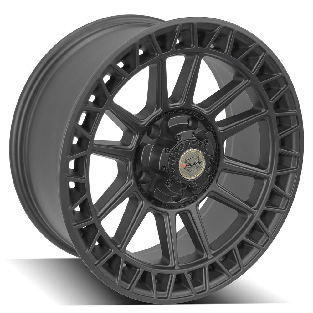 4Play Sport Series 4PS12 Satin Black Wheel 20x9.0 0 Offset 5x150mm Bolt Pattern 110.1mm Hub - Perfect for Off-Road Trucks & SUVs
