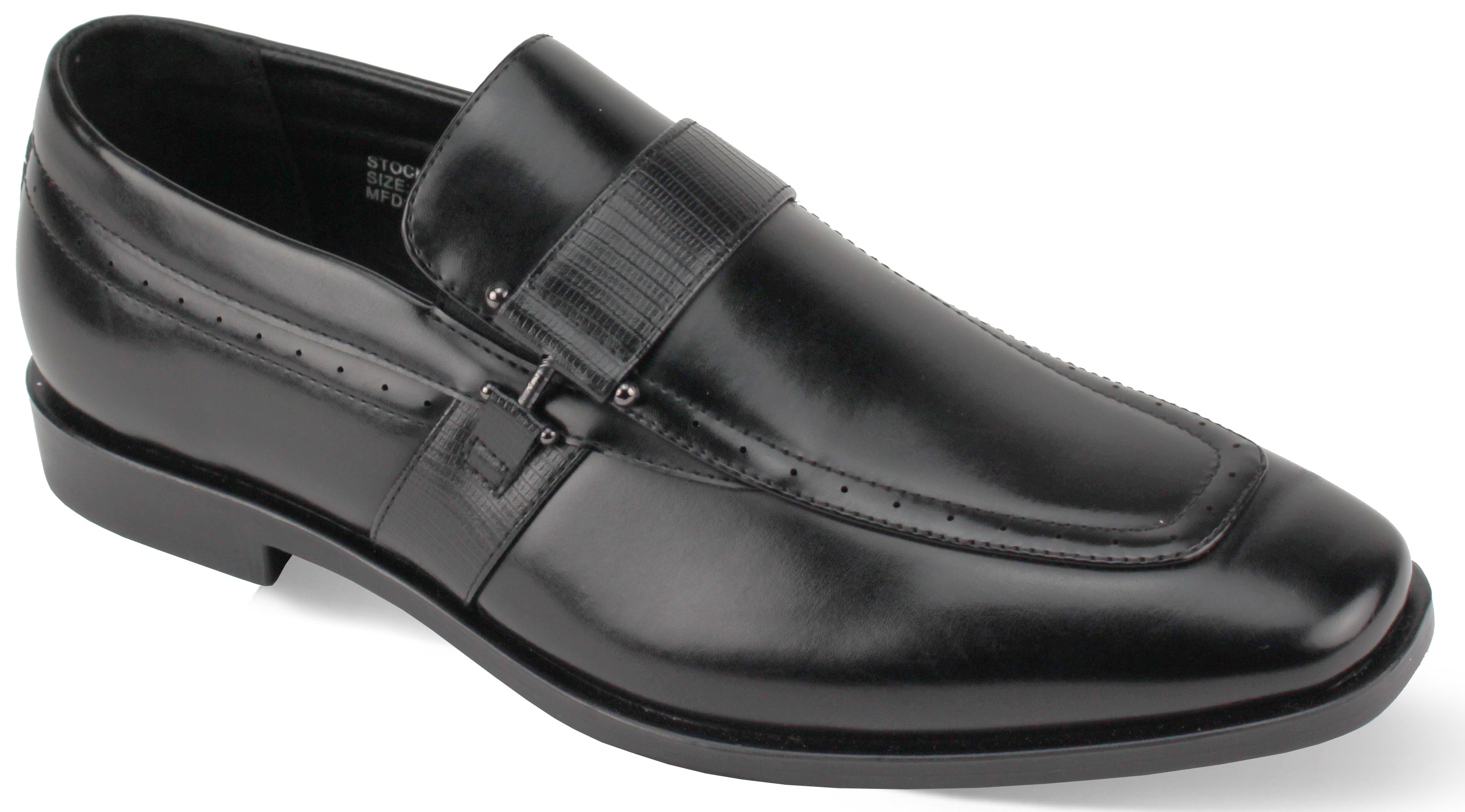 Antonio Cerrelli 7001 Wide Width Black Dress Shoes for Men - Comfortable Formal & Business Attire - Perfect for Office, Weddings & Special Occasions