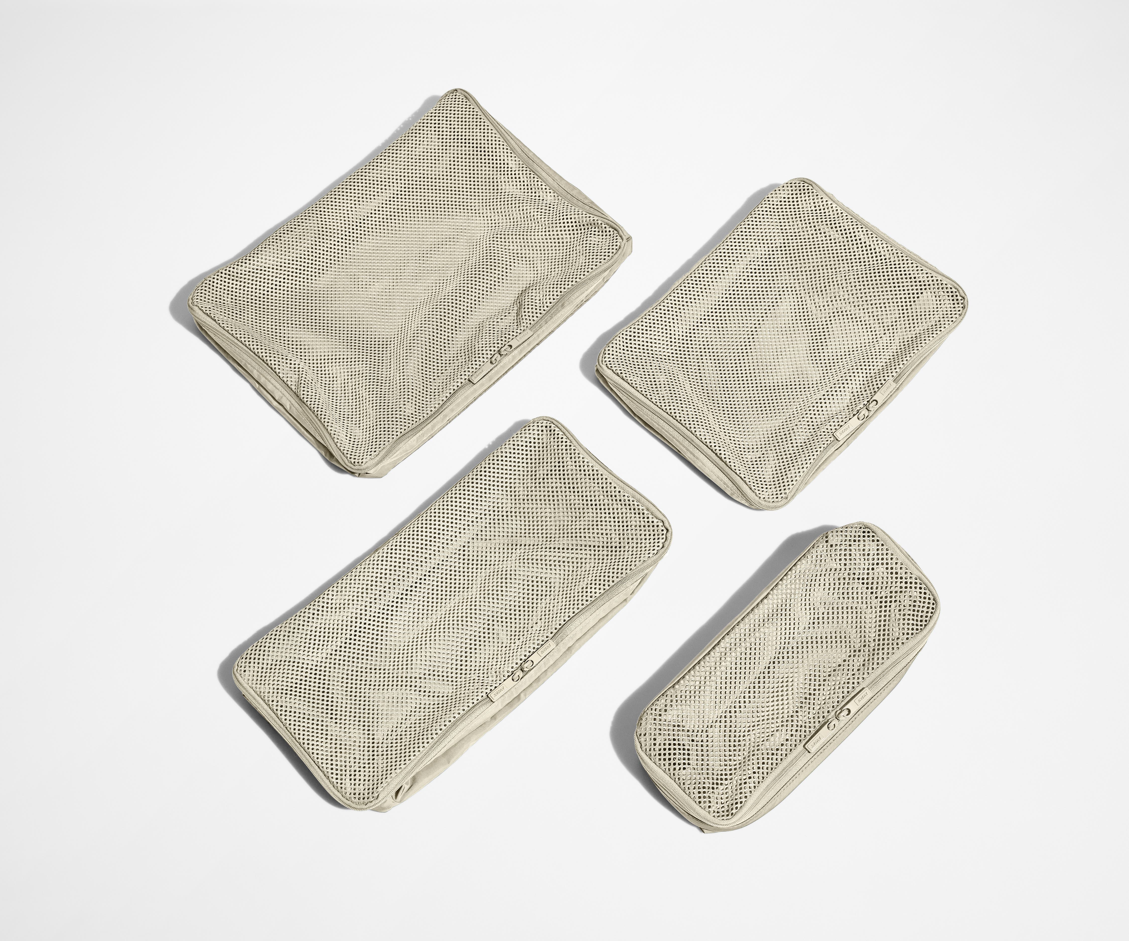 Premium Packing Cubes for Travel - 4-Piece Set in Salt White | Lightweight & Durable Luggage Organizers for Suitcases | Perfect for Business Trips, Vacations & Weekend Getaways