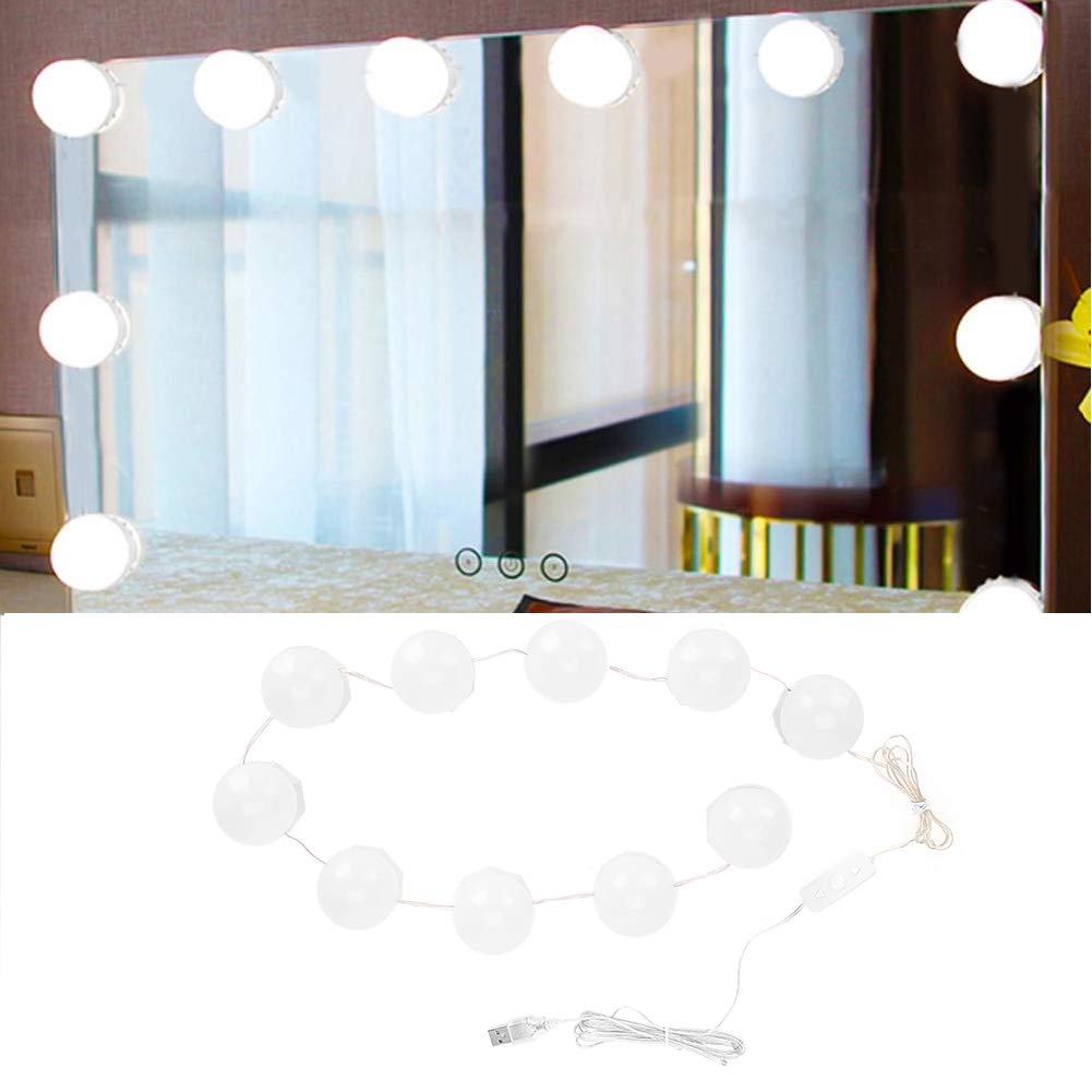 Vanity Mirror LED Bulbs - 10 Pack, Dimmable Warm & Cool Light for Makeup