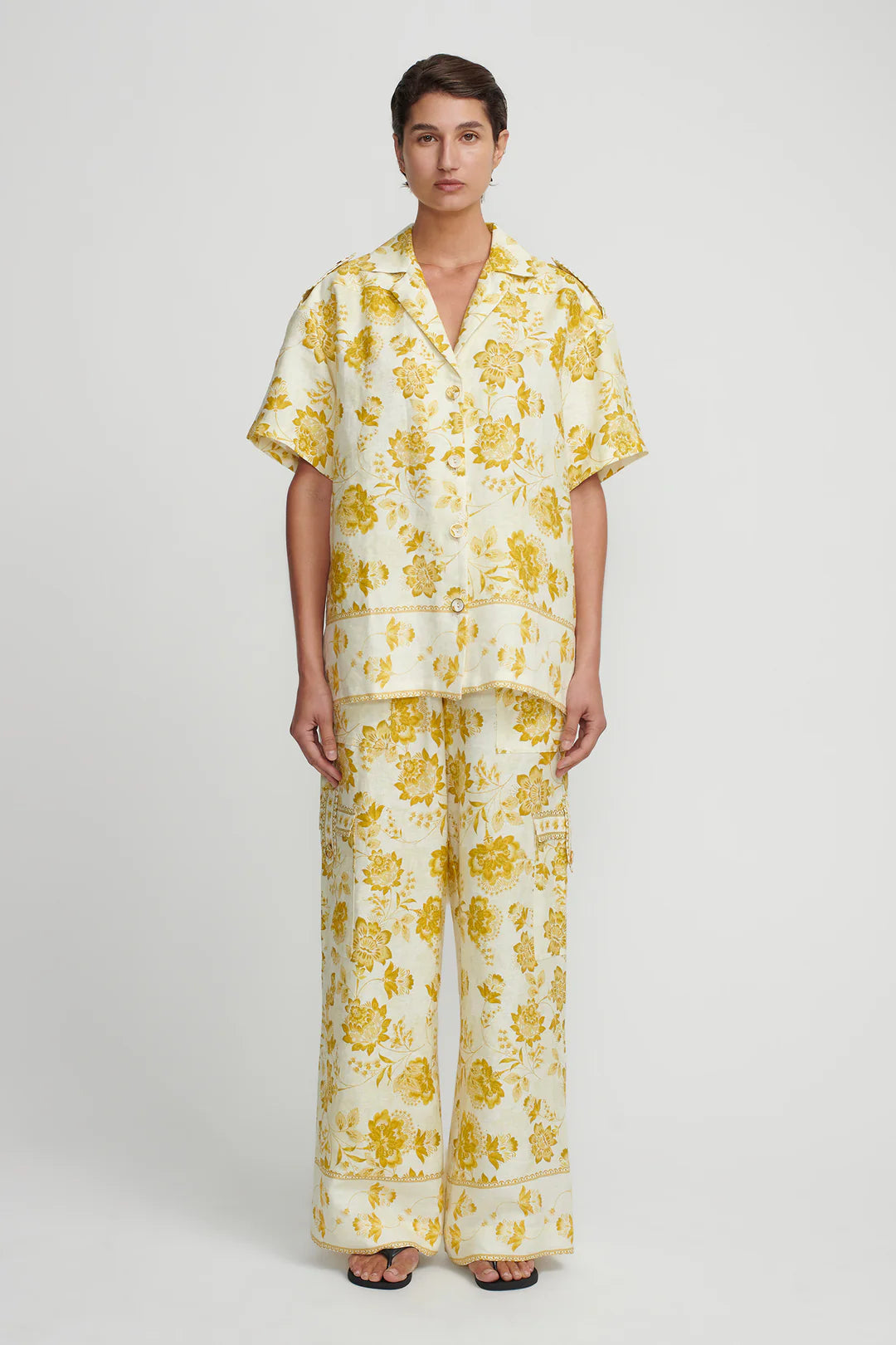 ESME Oversized Shirt in Golden Nectar - Women's Loose Fit Casual Blouse for Work, Date Night & Everyday Wear
