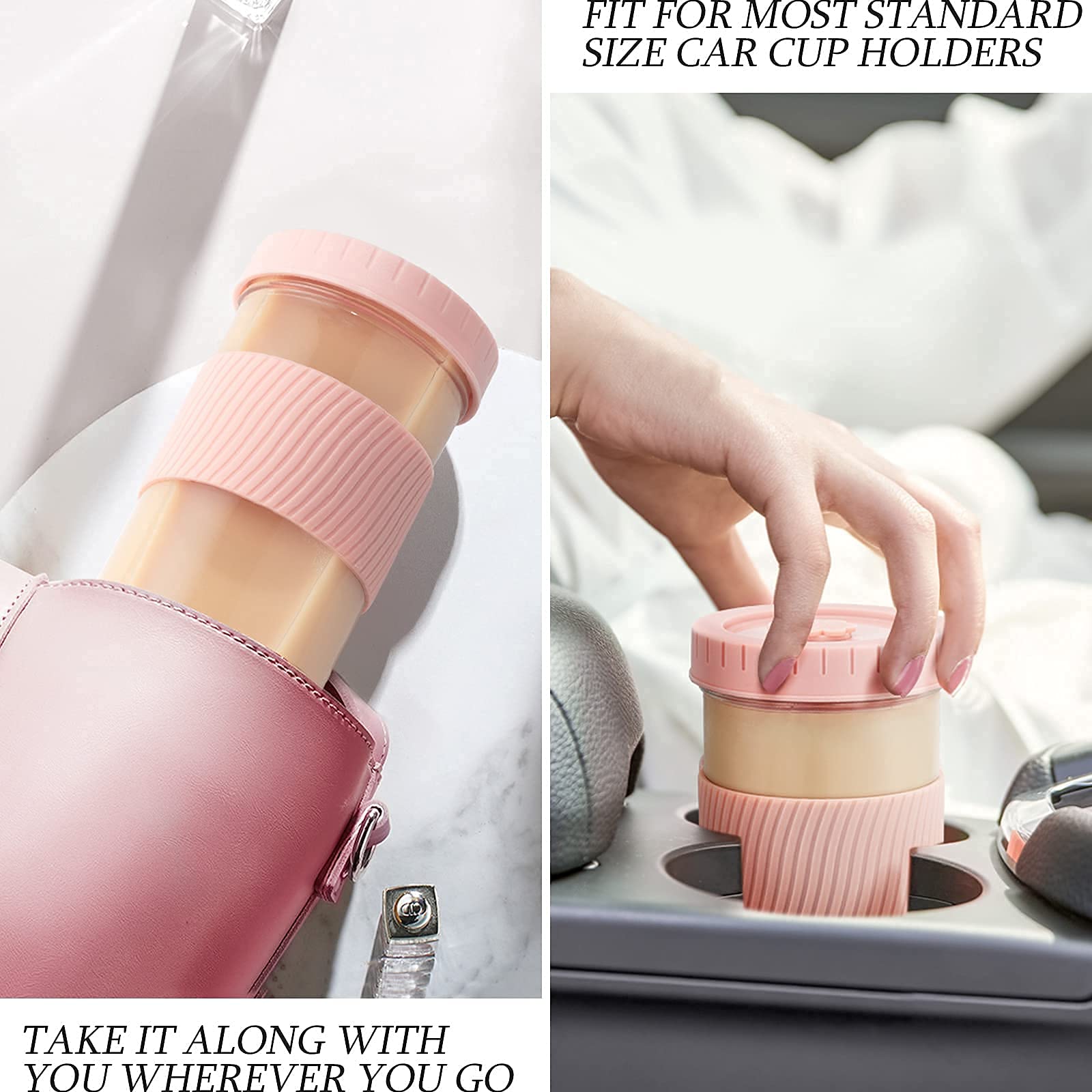Reusable 24oz Glass Mason Jars with Lids & Straws - 2 Pack Wide Mouth Smoothie Cups, Bubble Tea Tumblers with Silicone Sleeves - Leakproof Drinking Glasses for Travel, Large Pearl Boba, Birthday Gifts - Perfect for Iced Coffee, Juice, Smoothies & On-the-Go Hydration