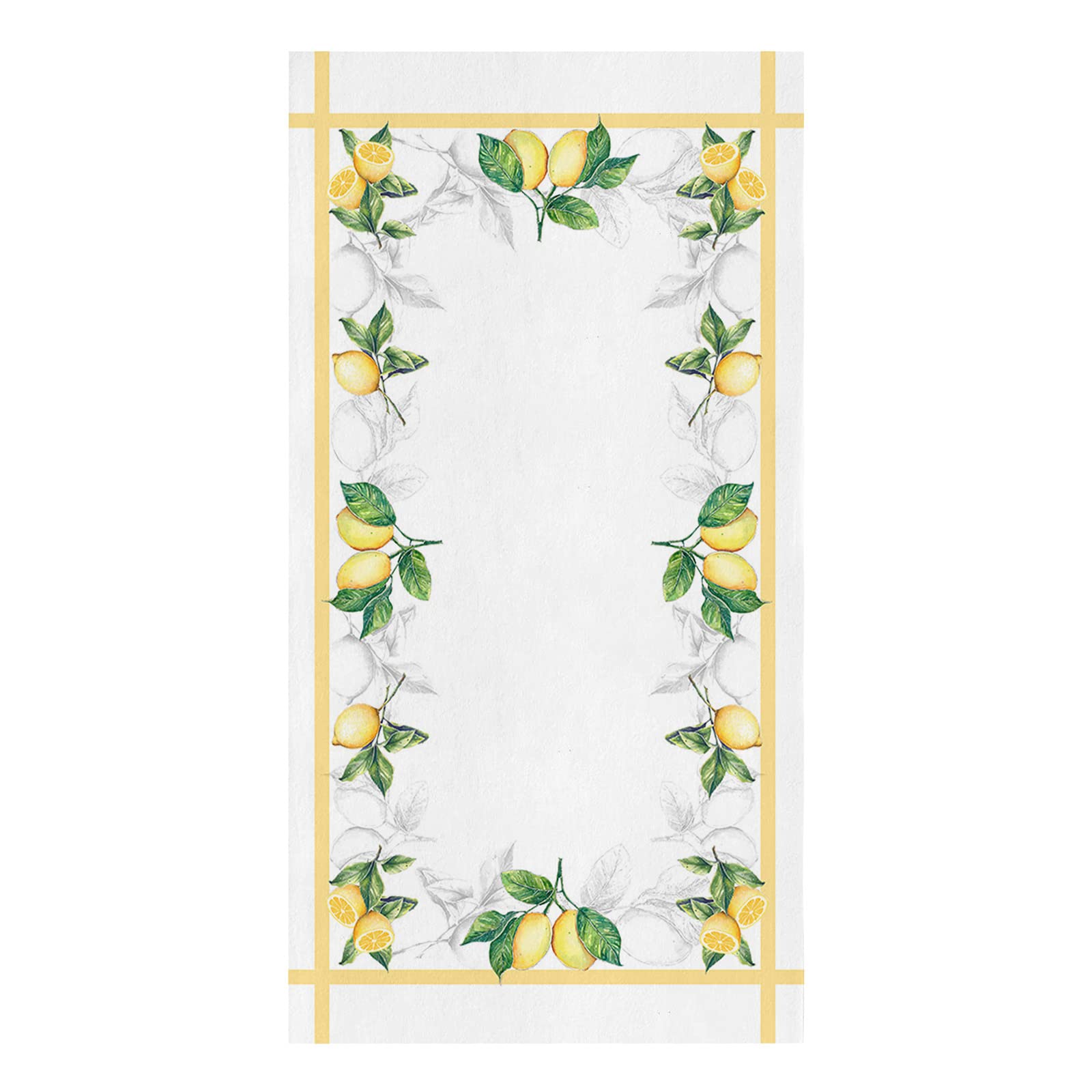 Premium Microfiber Kitchen Towels Set of 1 - Super Absorbent Dish Towels for Drying & Cleaning - 18x28in Farmhouse Style Lemon Yellow Plaid Design - Perfect for Kitchen, Dishes, Countertops & Spring Decor