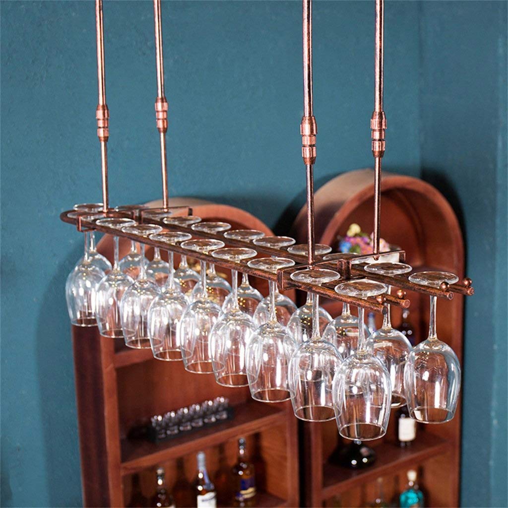 U-Shaped Wrought Iron Wine Rack Organizer - Hanging Wine Glass Holder & Coffee Cup Stand for Bar, Kitchen, or Dining Room Display - Creative Upside Down Goblet Storage Shelf for Stylish Home Decor