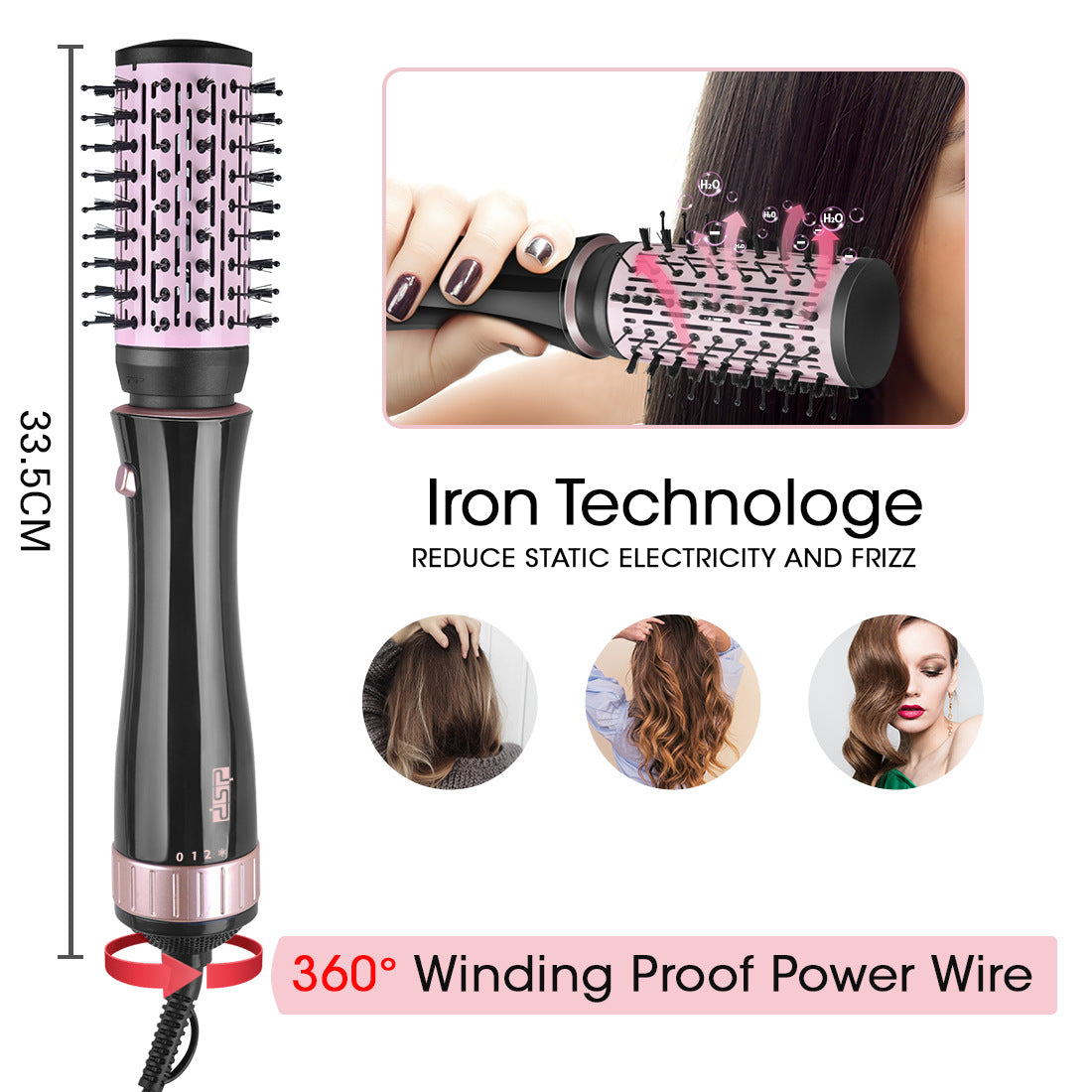 Professional Multifunctional Hot & Cold Air Curling Iron for Hair Styling - Perfect for Salon, Home Use, and Travel